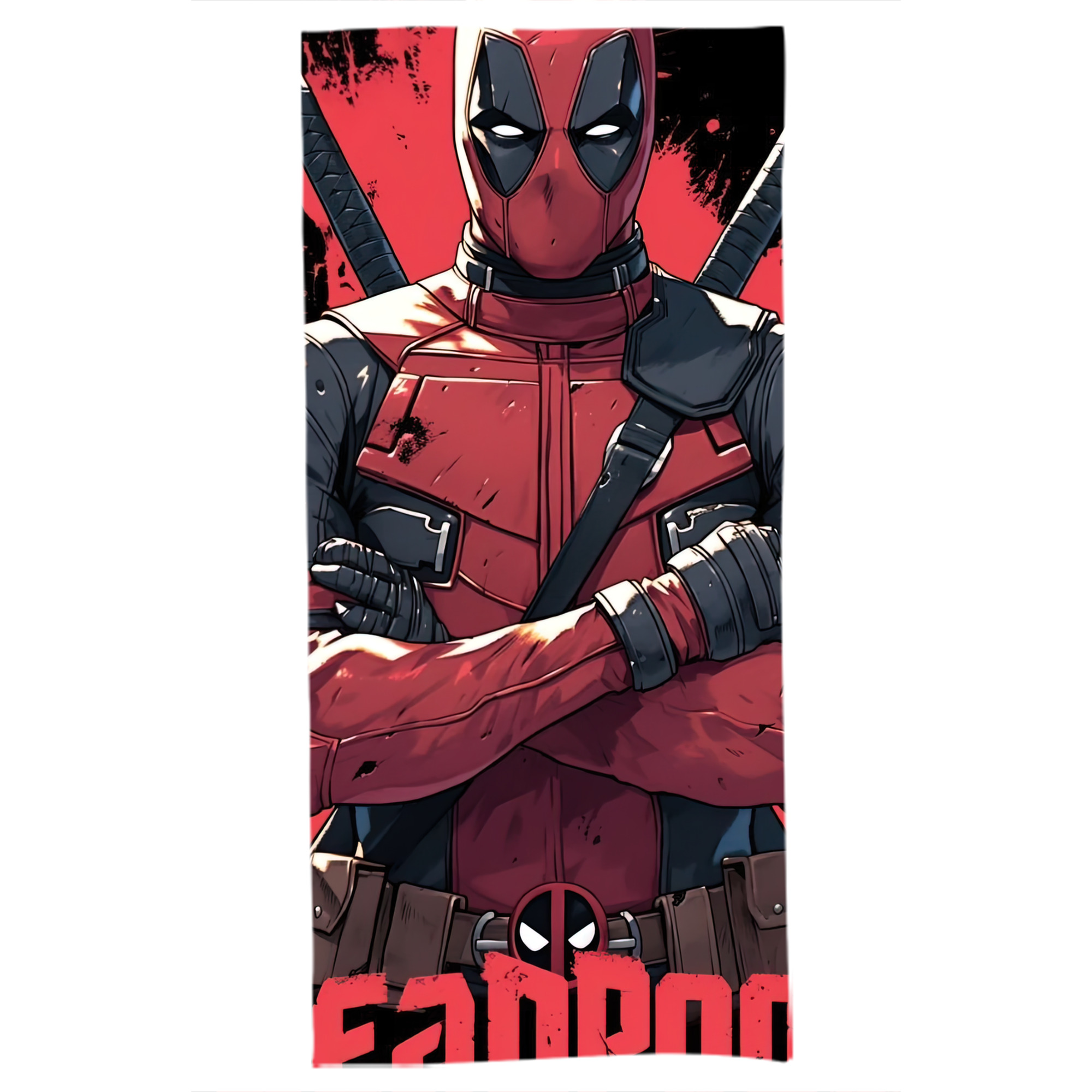 （画像用） Deadpool デッドプール 大判バスタオル 70×140cm 吸水速乾 柔らかい肌触り