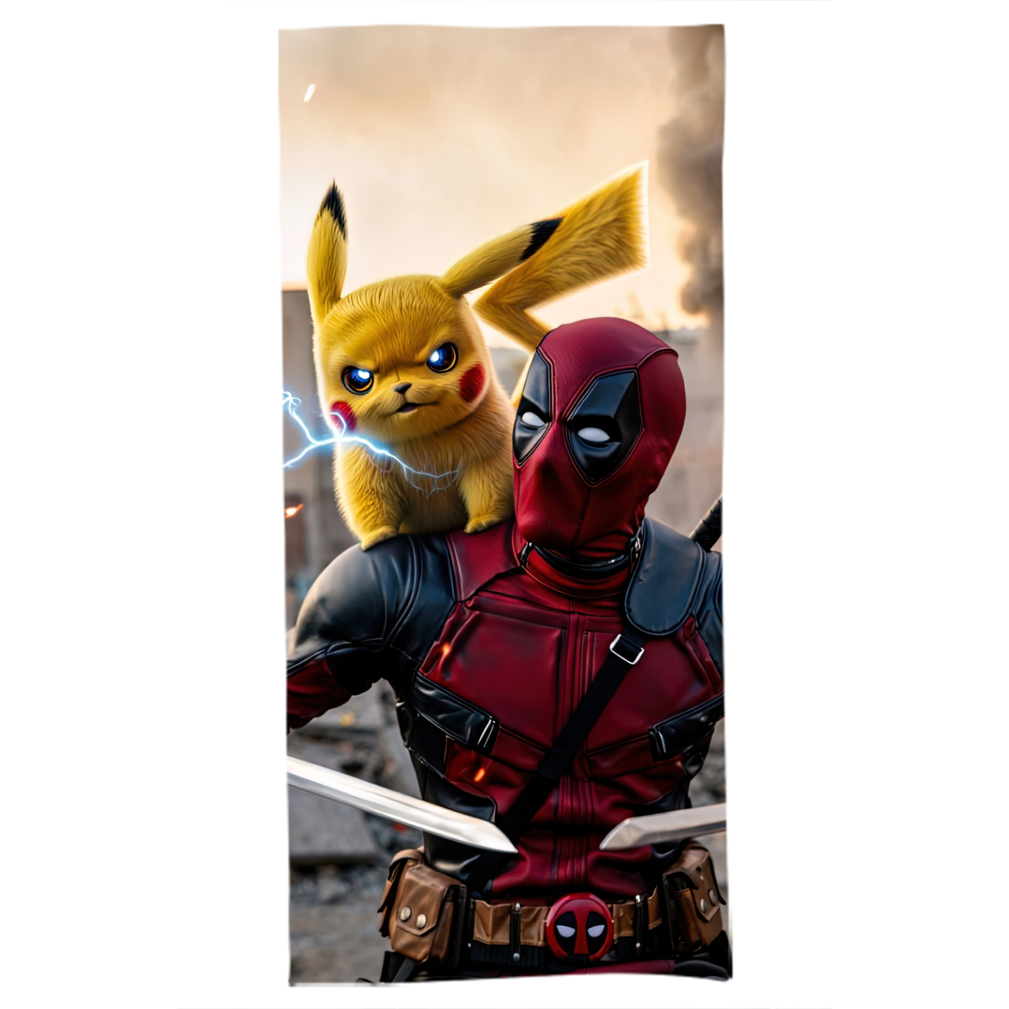 （画像用） Deadpool デッドプール 大判バスタオル 70×140cm 吸水速乾 柔らかい肌触り