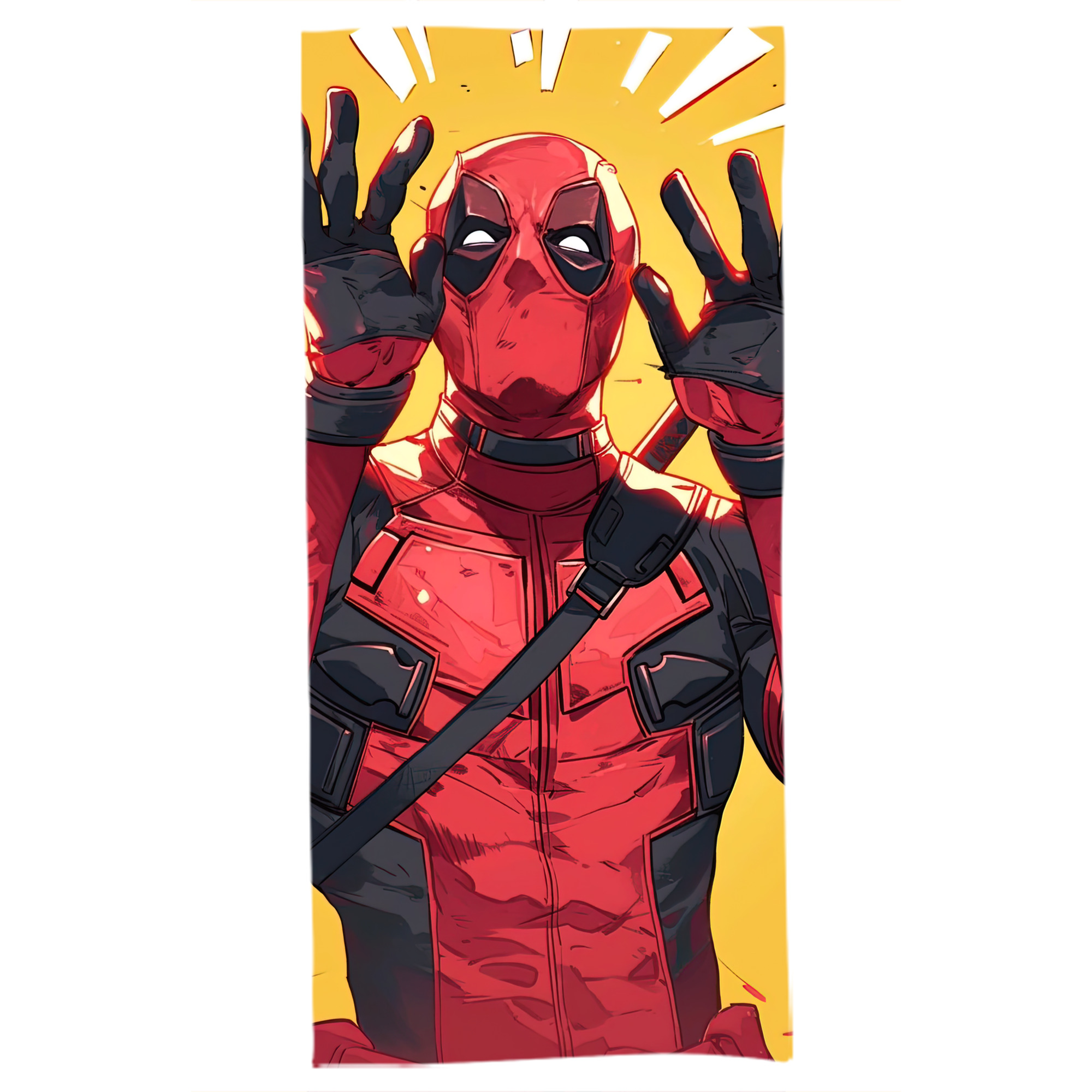 （画像用） Deadpool デッドプール 大判バスタオル 70×140cm 吸水速乾 柔らかい肌触り