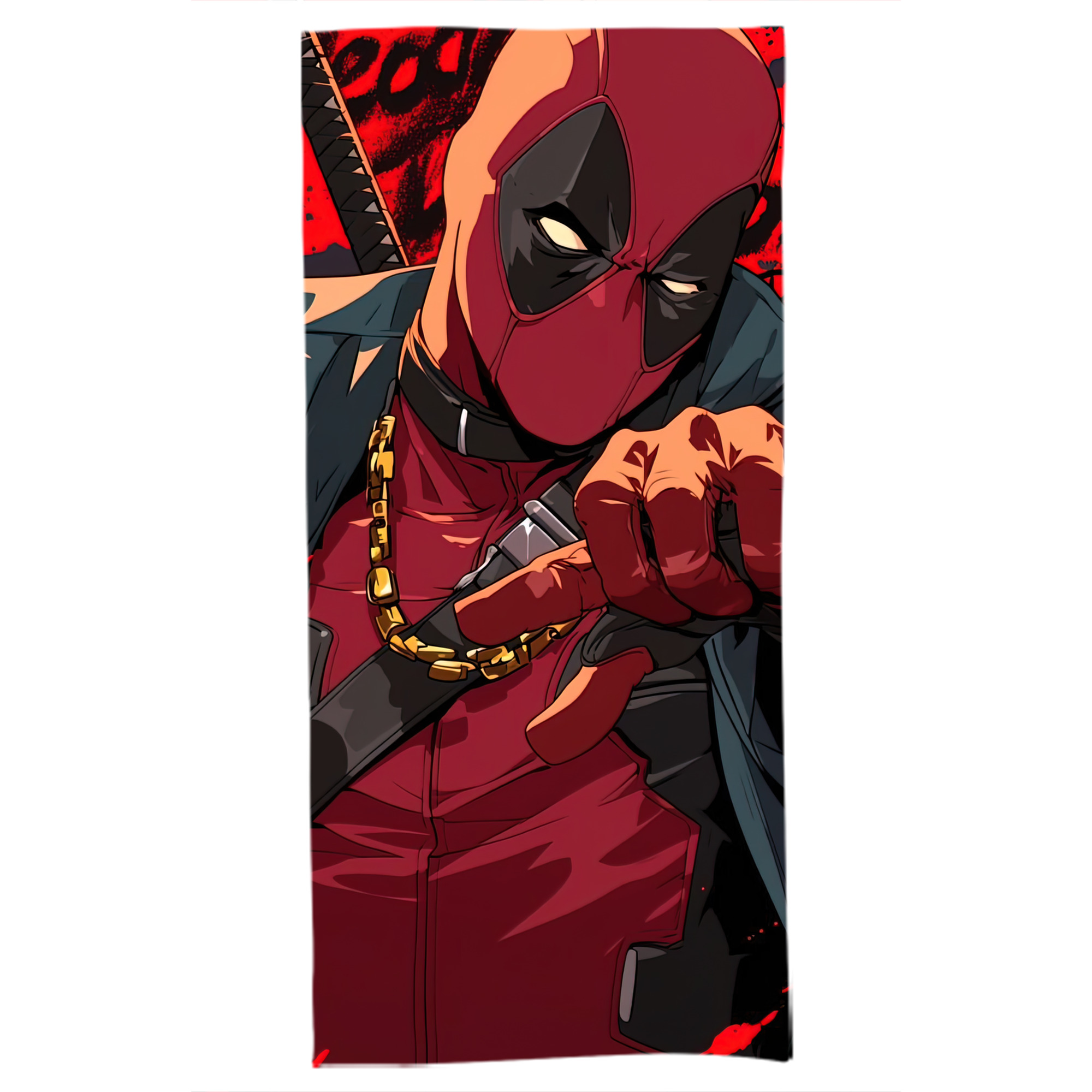 （画像用） Deadpool デッドプール 大判バスタオル 70×140cm 吸水速乾 柔らかい肌触り