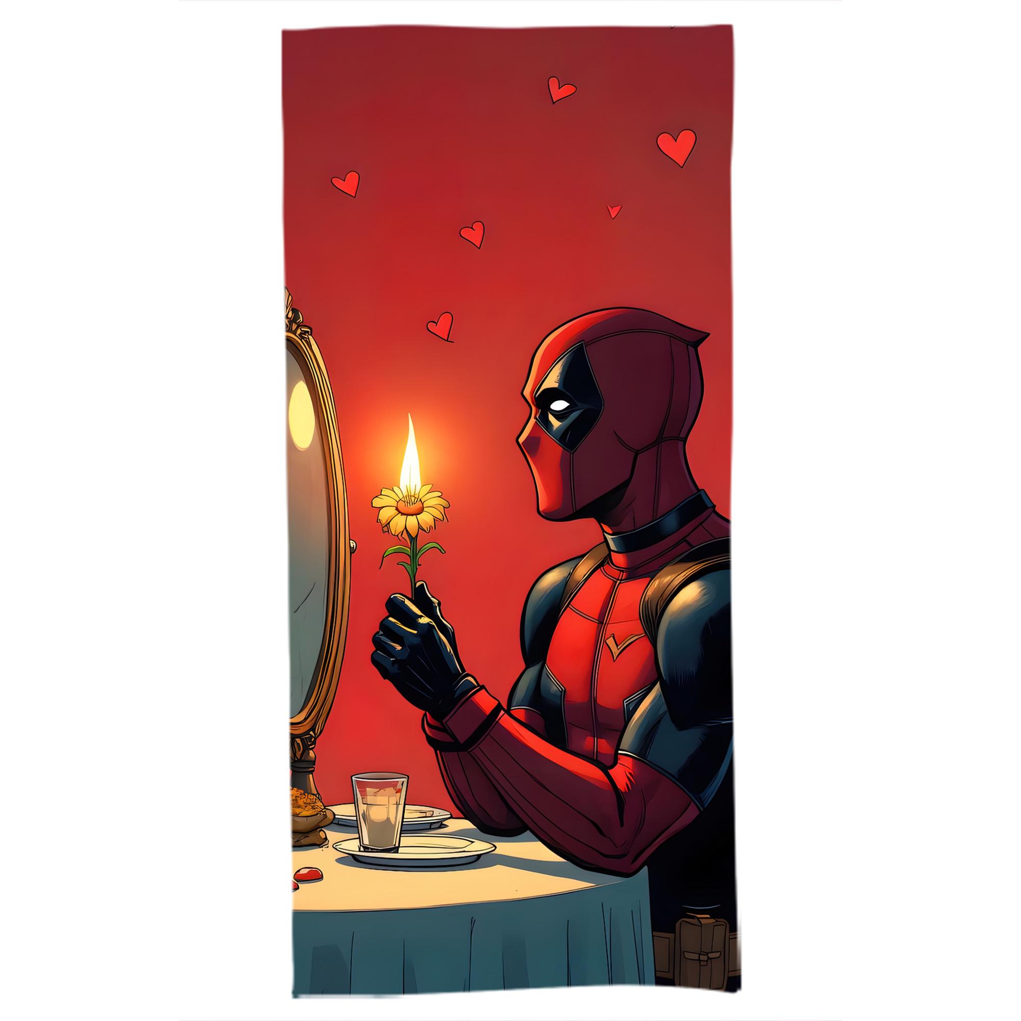（画像用） Deadpool デッドプール 大判バスタオル 70×140cm 吸水速乾 柔らかい肌触り