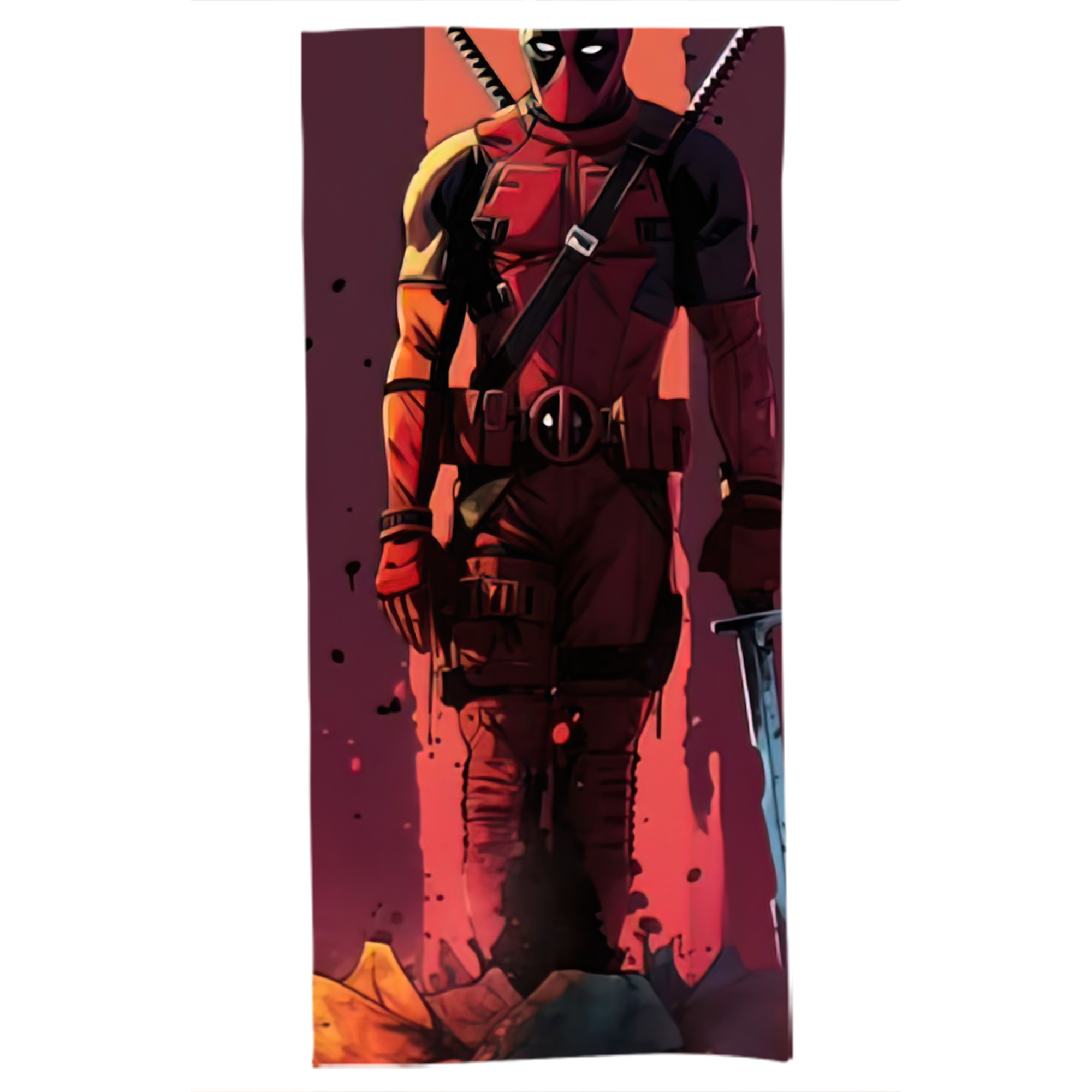 （画像用） Deadpool デッドプール 大判バスタオル 70×140cm 吸水速乾 柔らかい肌触り