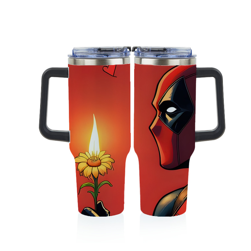 （画像用） Deadpool デッドプール 1200ｍLフルプリント車用タンブラー