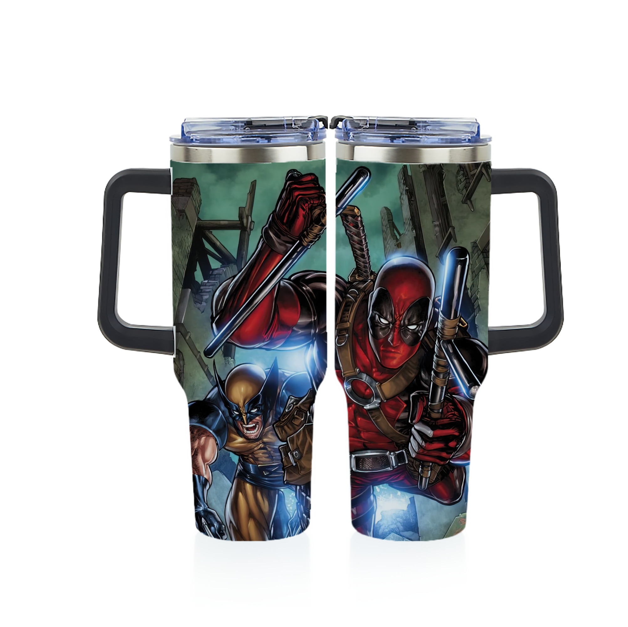 （画像用） Deadpool デッドプール 1200ｍLフルプリント車用タンブラー