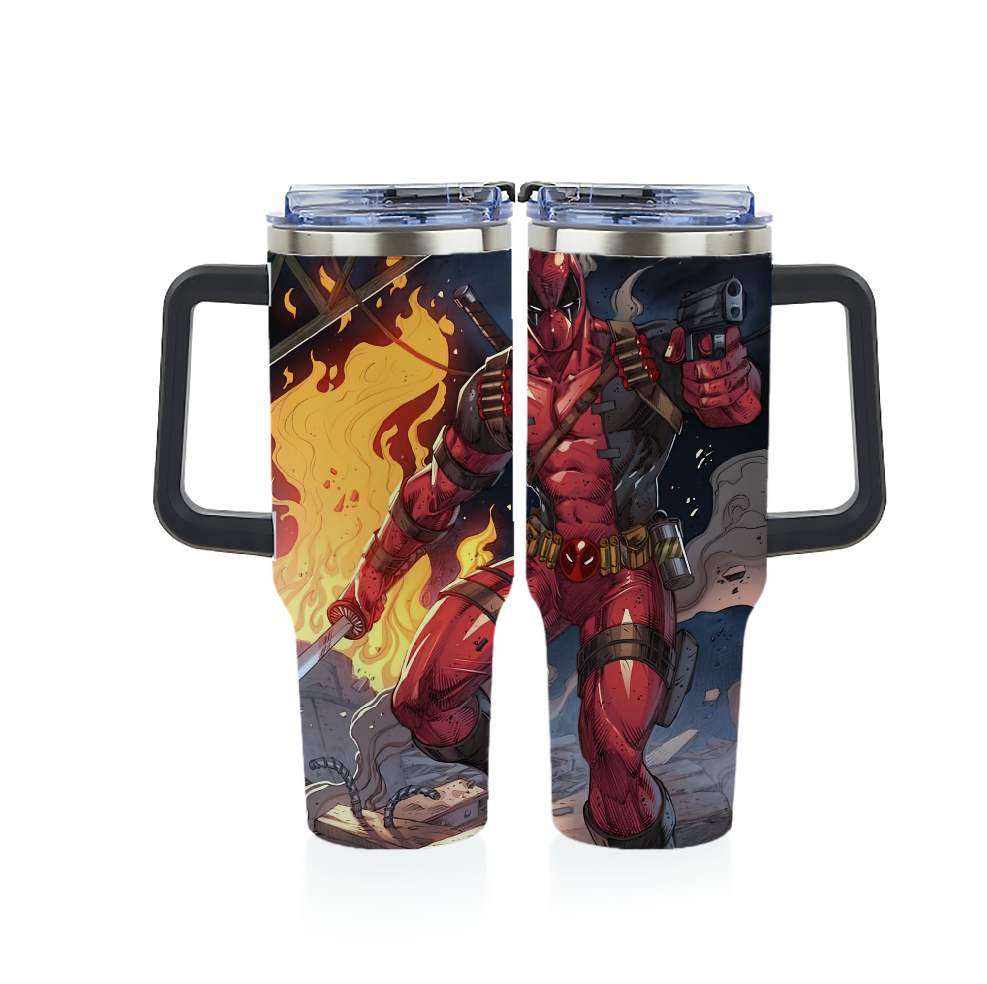 （画像用） Deadpool デッドプール 1200ｍLフルプリント車用タンブラー