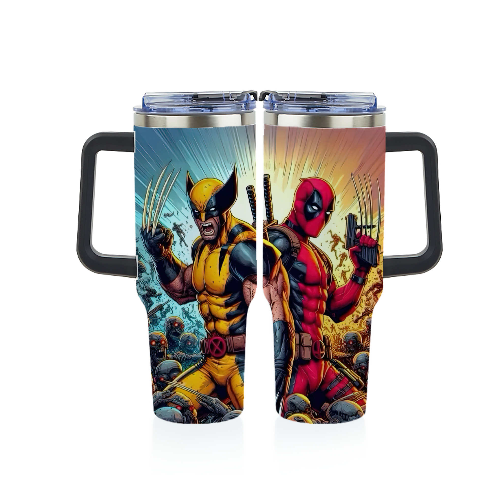 （画像用） Deadpool デッドプール 1200ｍLフルプリント車用タンブラー