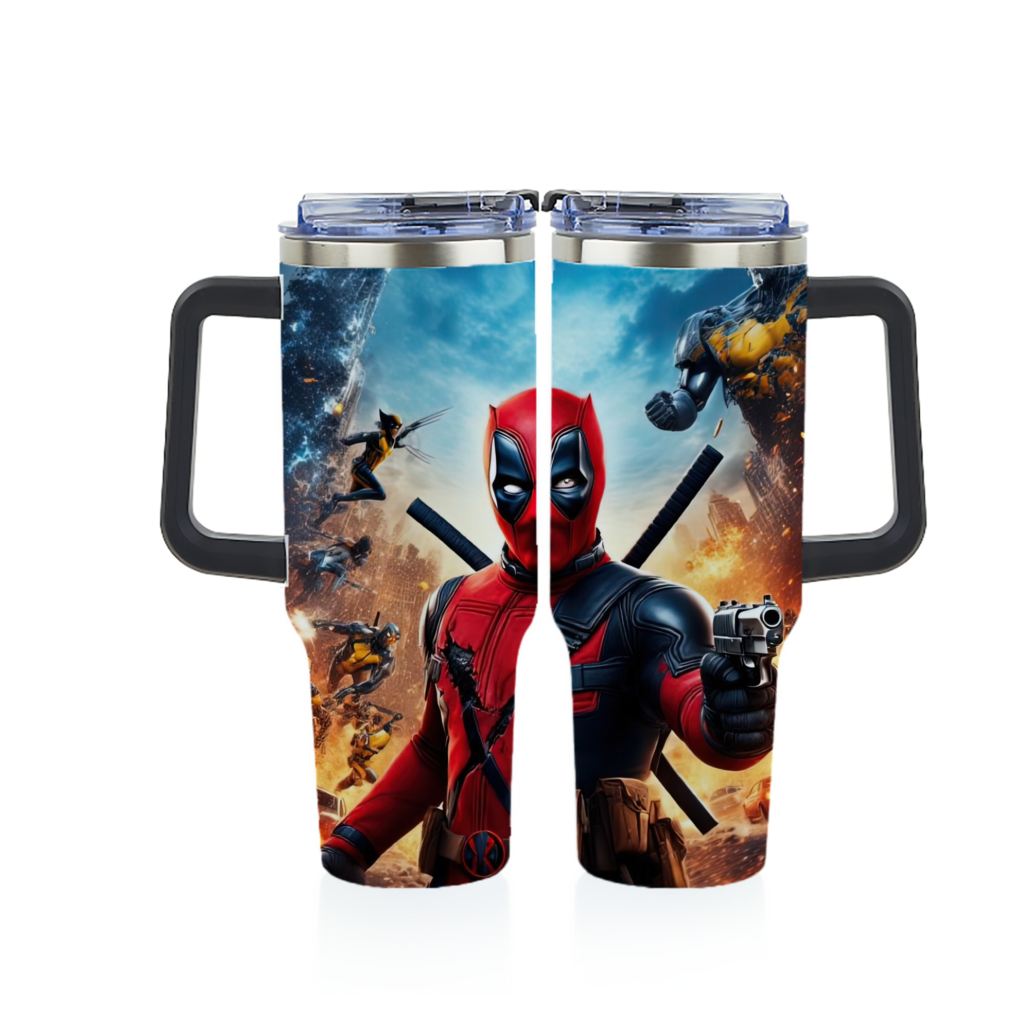 （画像用） Deadpool デッドプール 1200ｍLフルプリント車用タンブラー