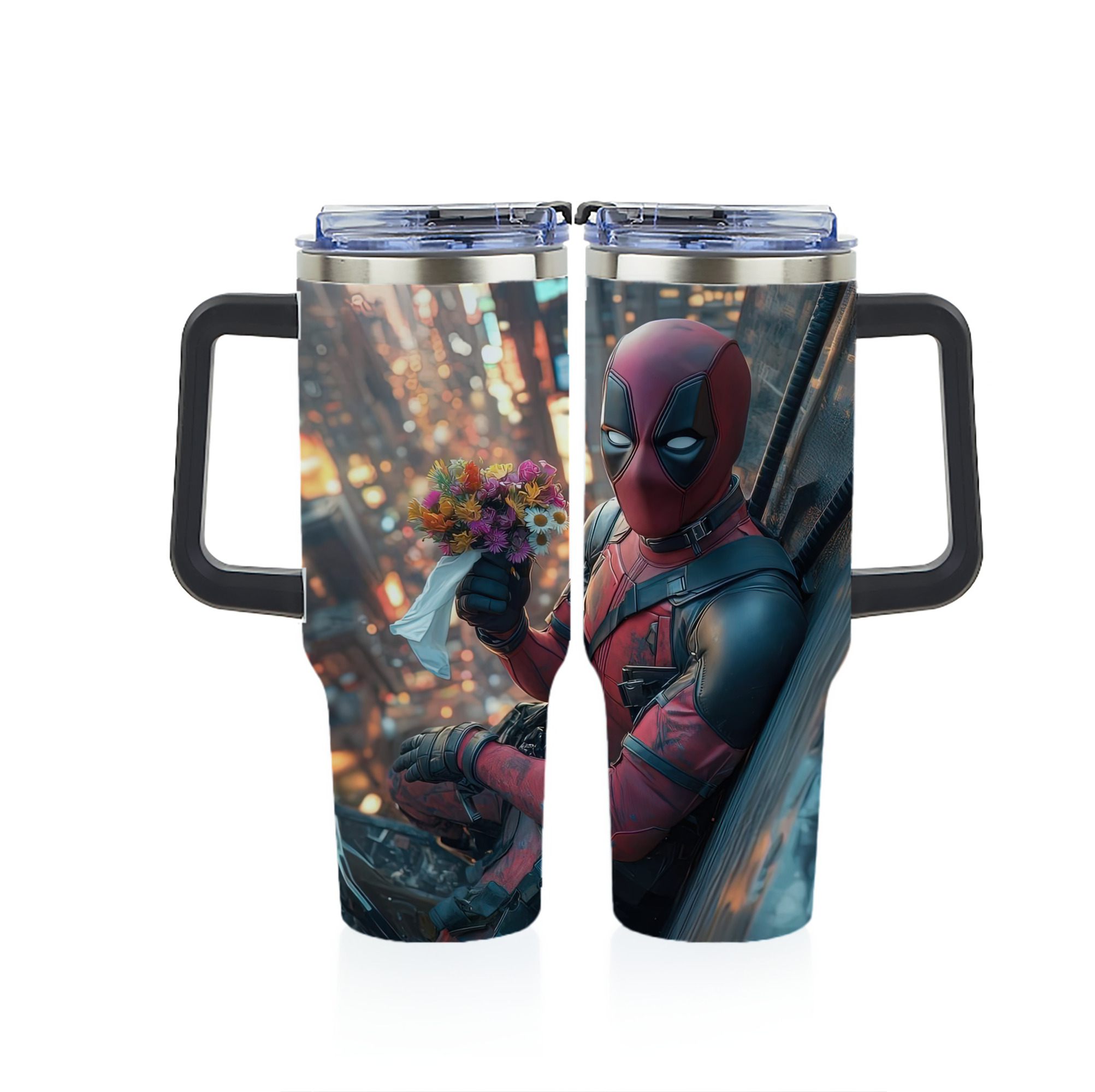 （画像用） Deadpool デッドプール 1200ｍLフルプリント車用タンブラー