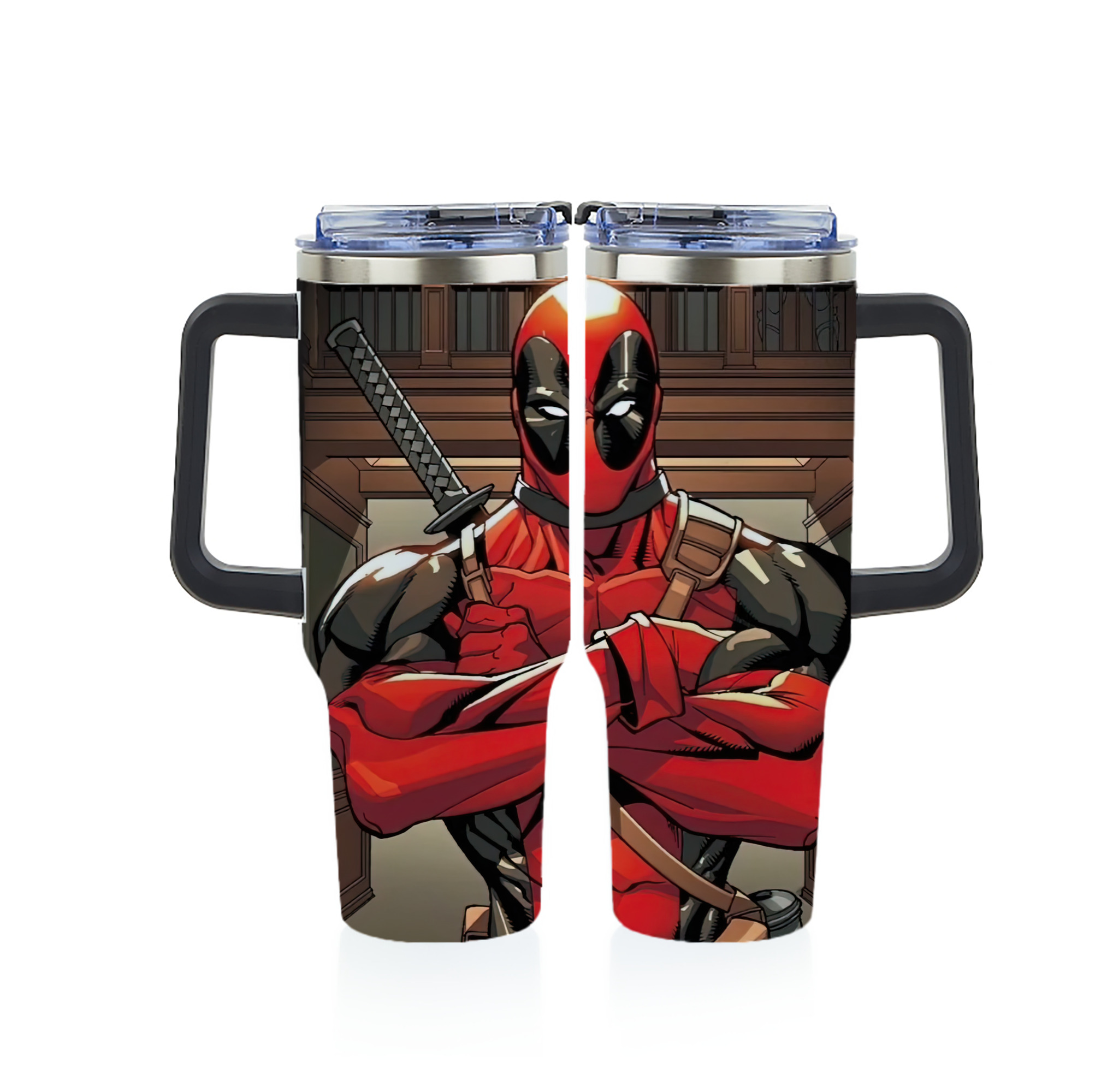 （画像用） Deadpool デッドプール 1200ｍLフルプリント車用タンブラー