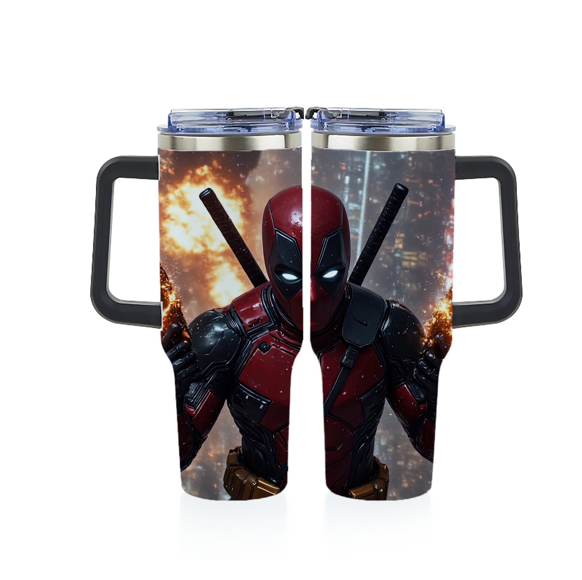 （画像用） Deadpool デッドプール 1200ｍLフルプリント車用タンブラー