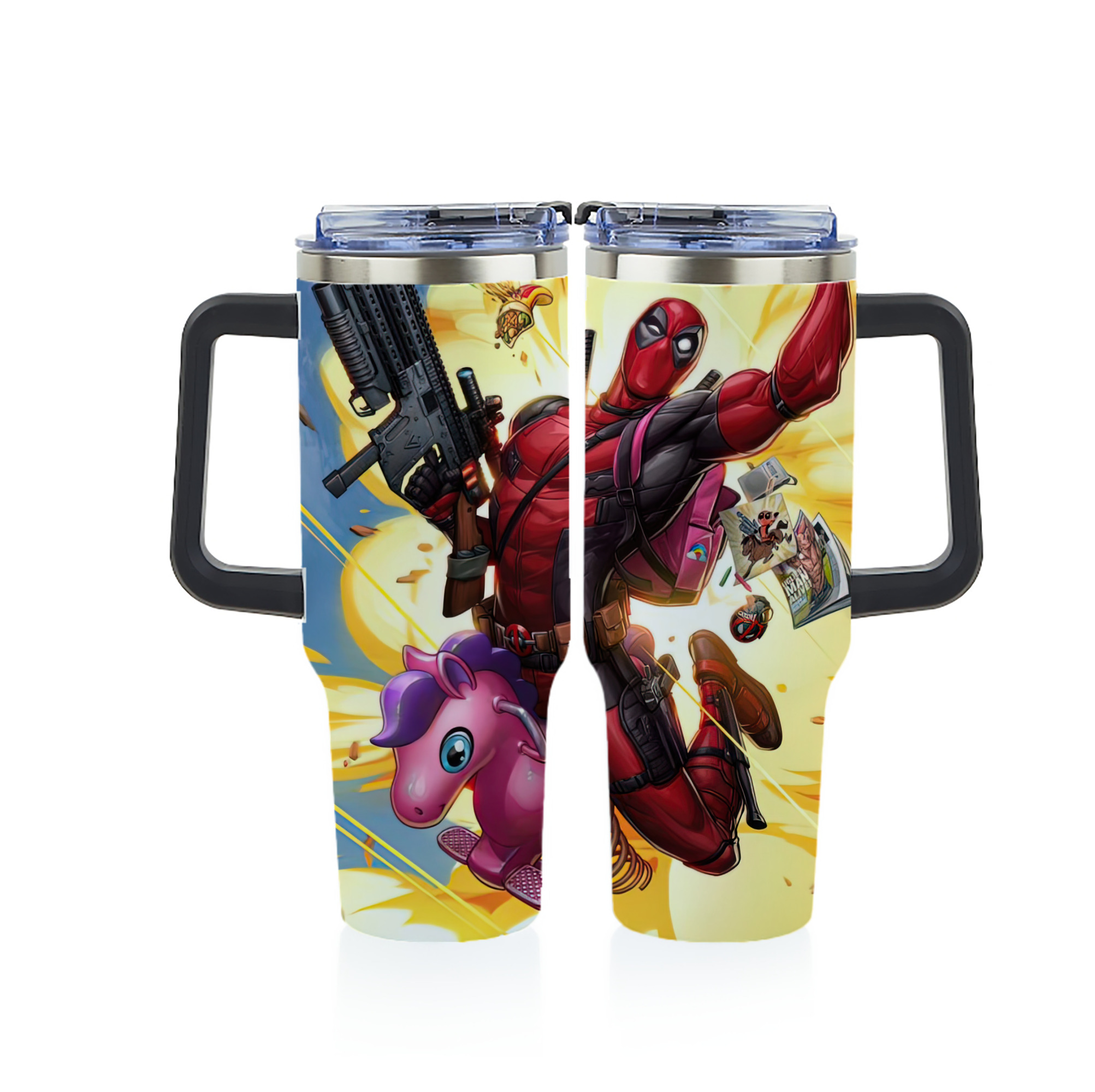 （画像用） Deadpool デッドプール 1200ｍLフルプリント車用タンブラー