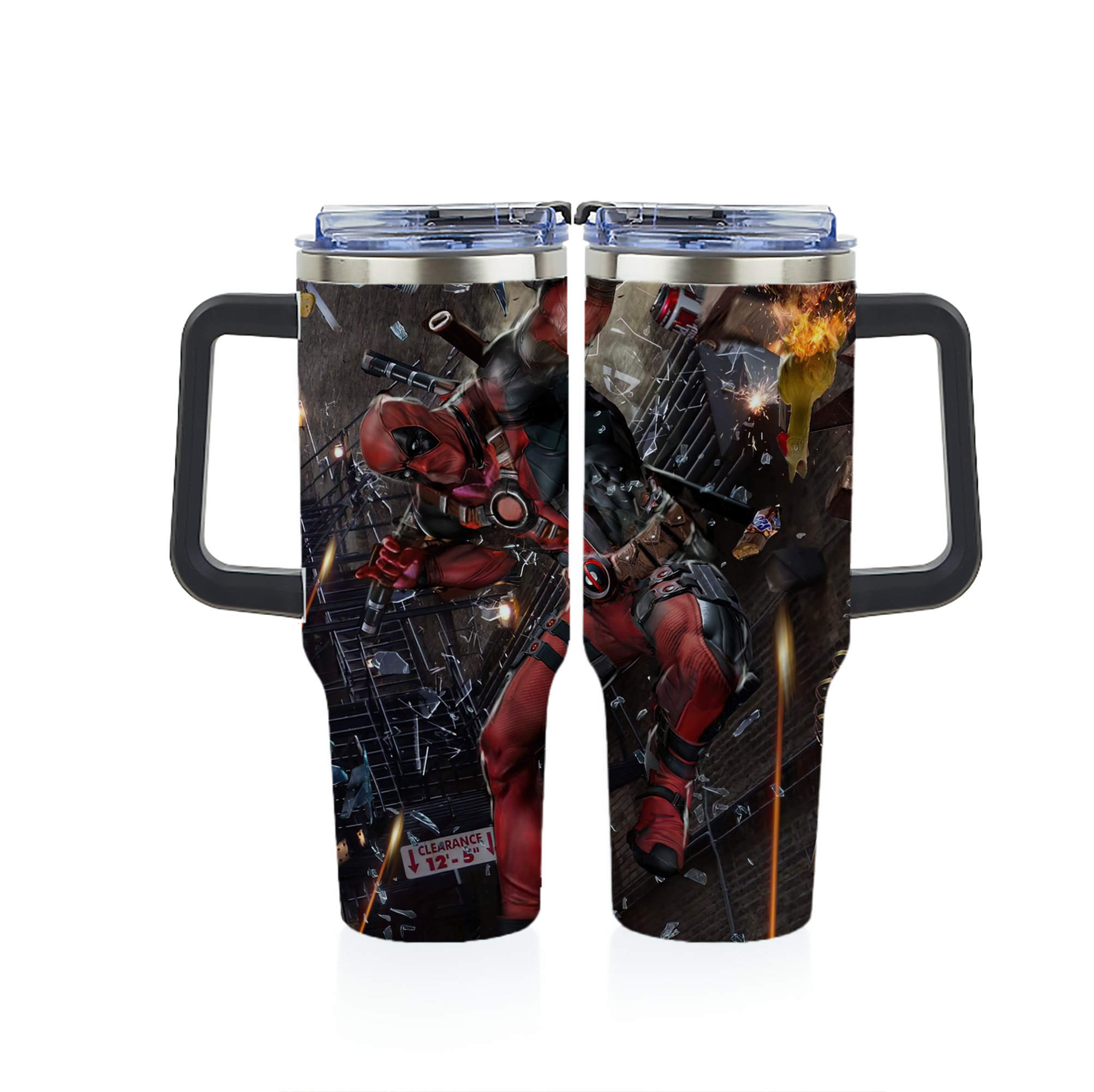 （画像用） Deadpool デッドプール 1200ｍLフルプリント車用タンブラー