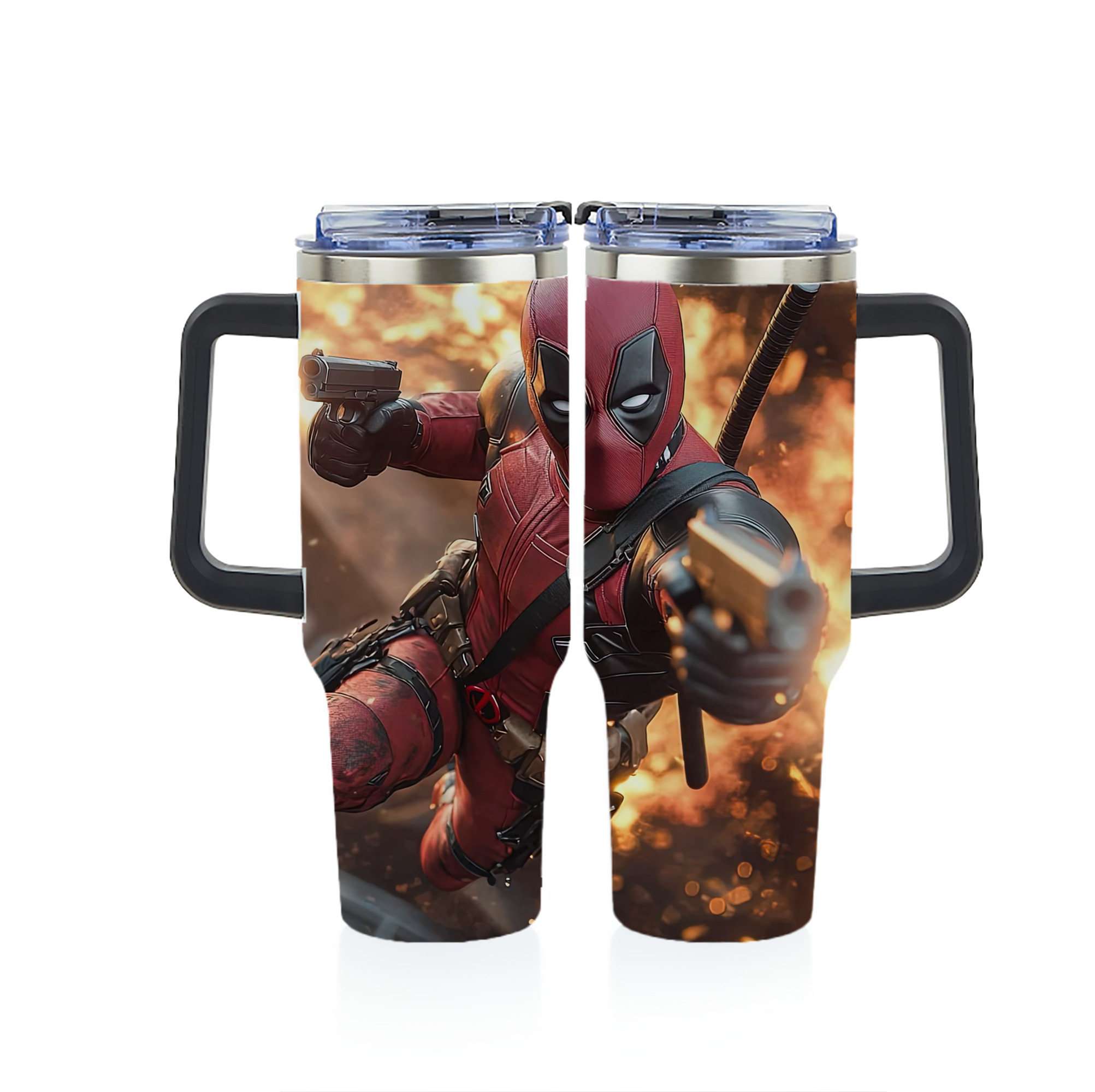 （画像用） Deadpool デッドプール 1200ｍLフルプリント車用タンブラー