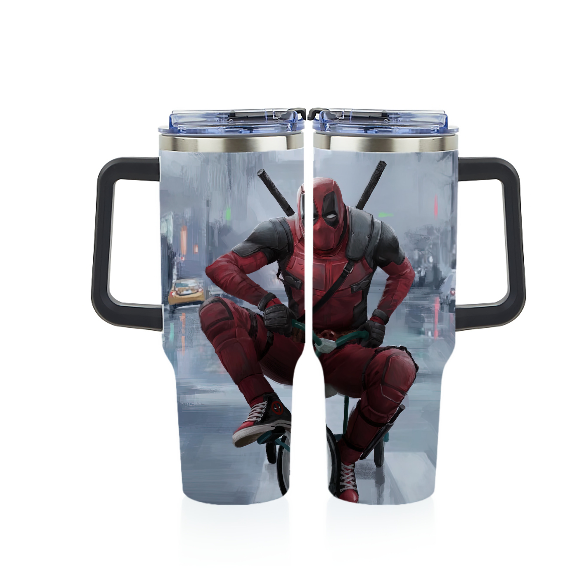 （画像用） Deadpool デッドプール 1200ｍLフルプリント車用タンブラー