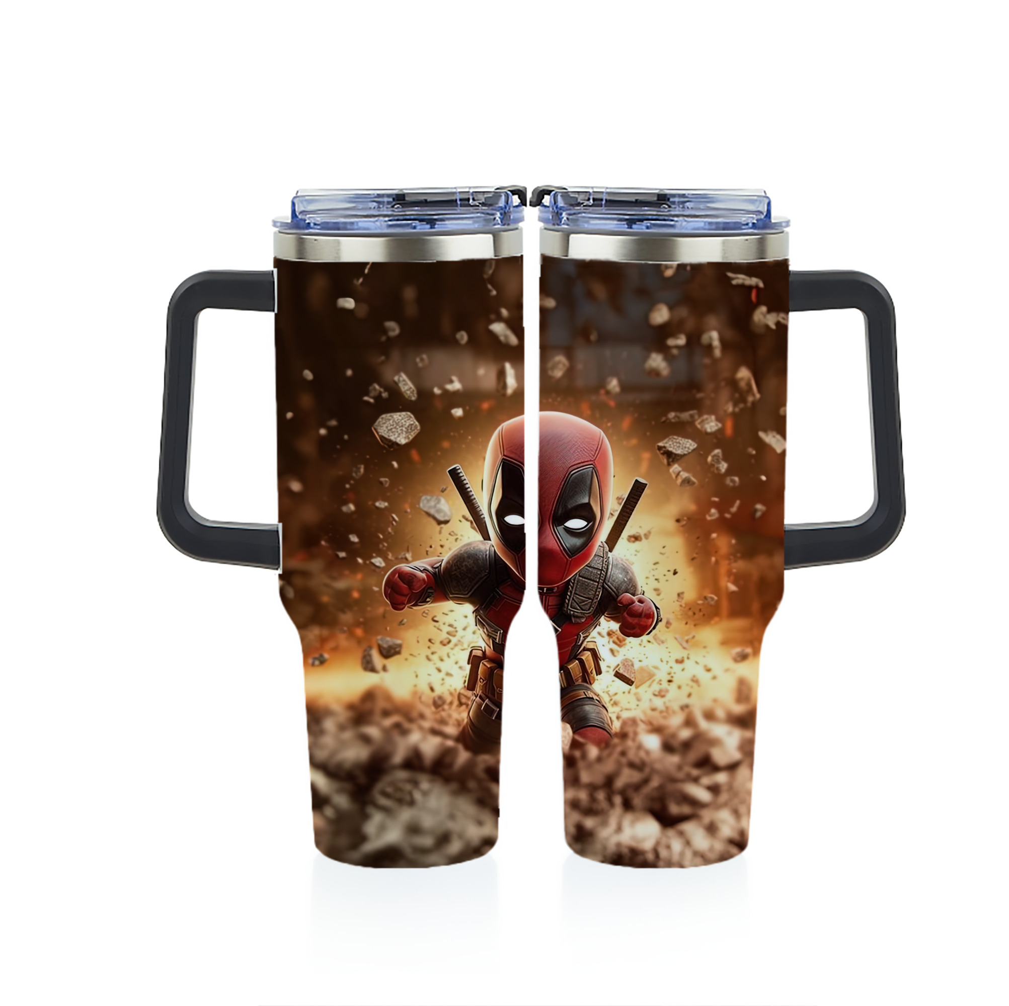 （画像用） Deadpool デッドプール 1200ｍLフルプリント車用タンブラー