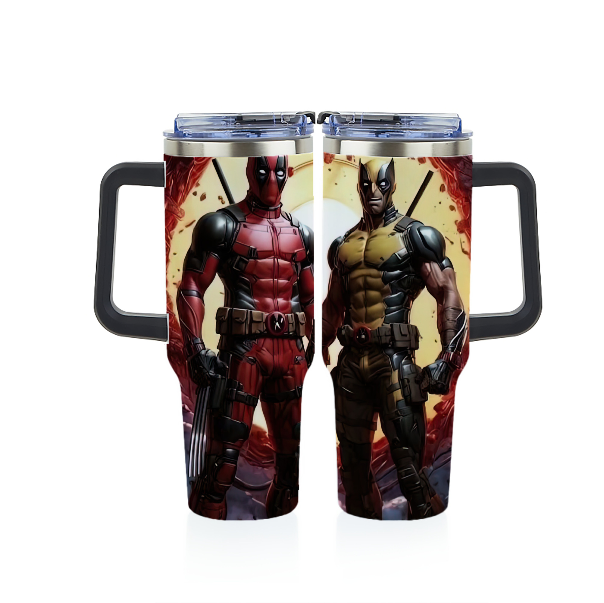 （画像用） Deadpool デッドプール 1200ｍLフルプリント車用タンブラー