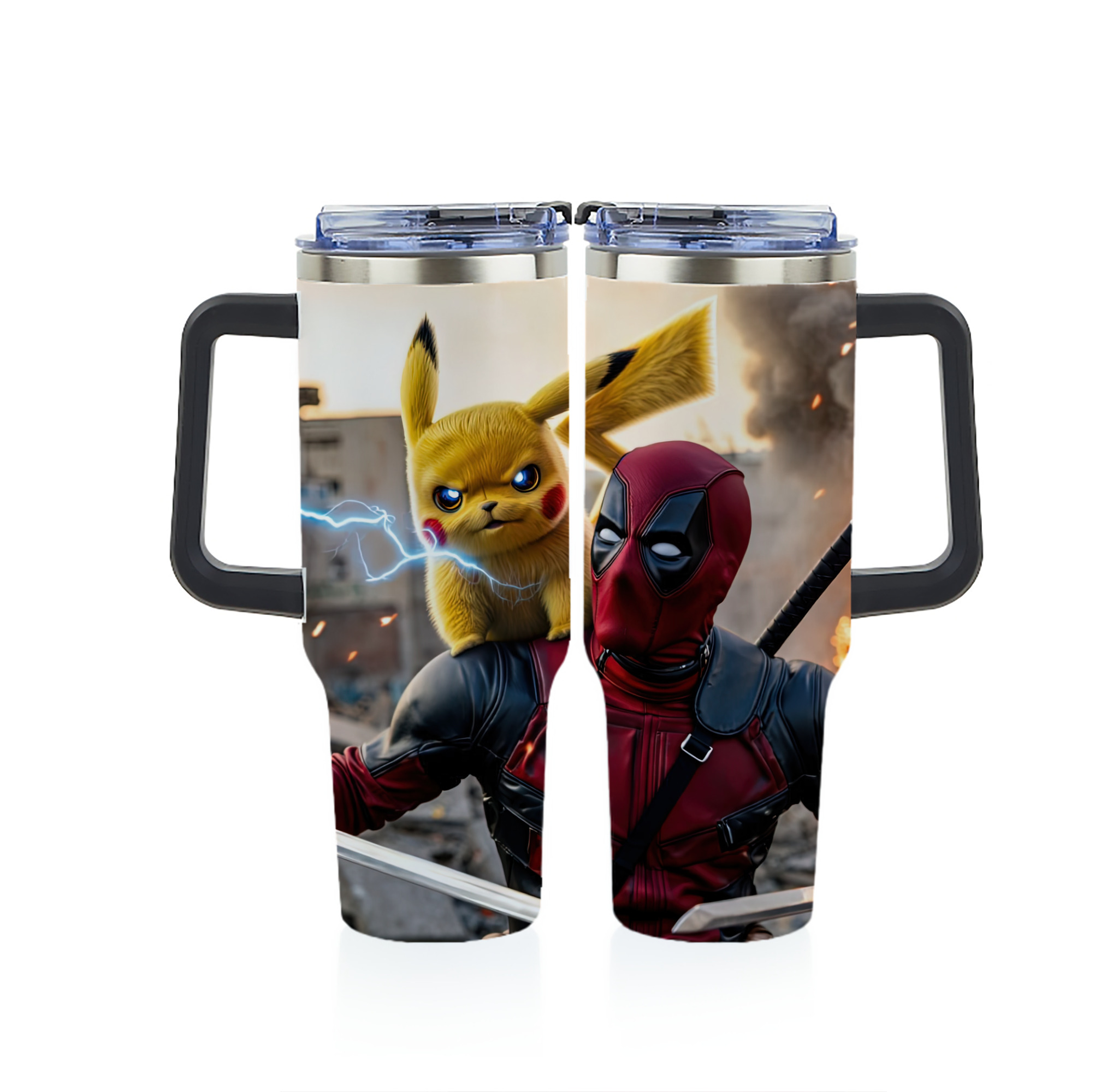 （画像用） Deadpool デッドプール 1200ｍLフルプリント車用タンブラー