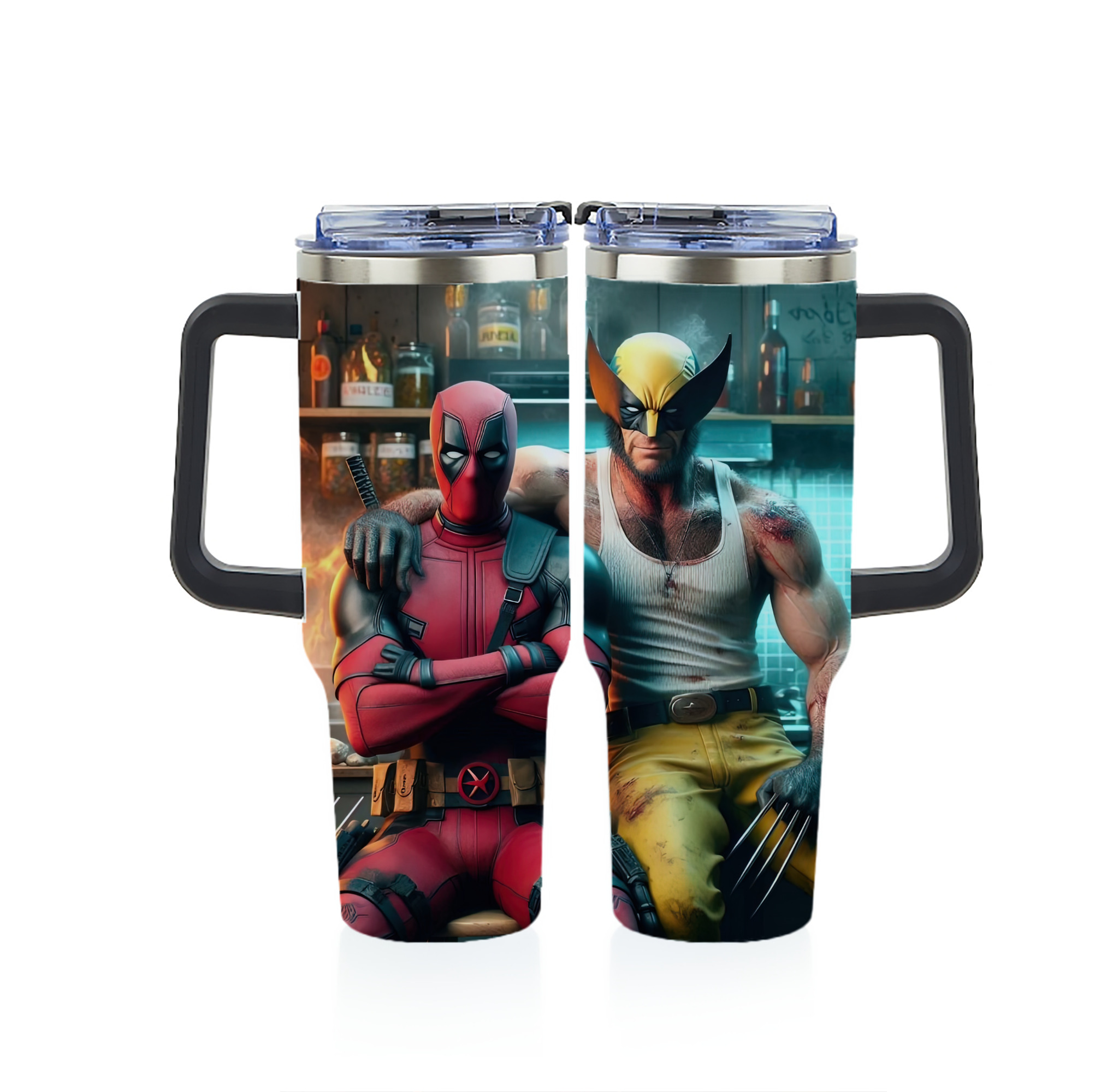 （画像用） Deadpool デッドプール 1200ｍLフルプリント車用タンブラー