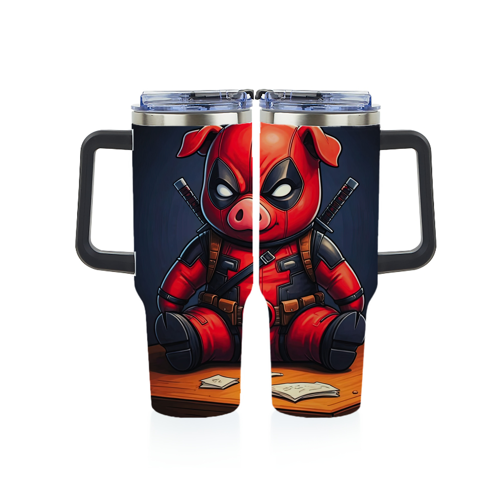 （画像用） Deadpool デッドプール 1200ｍLフルプリント車用タンブラー