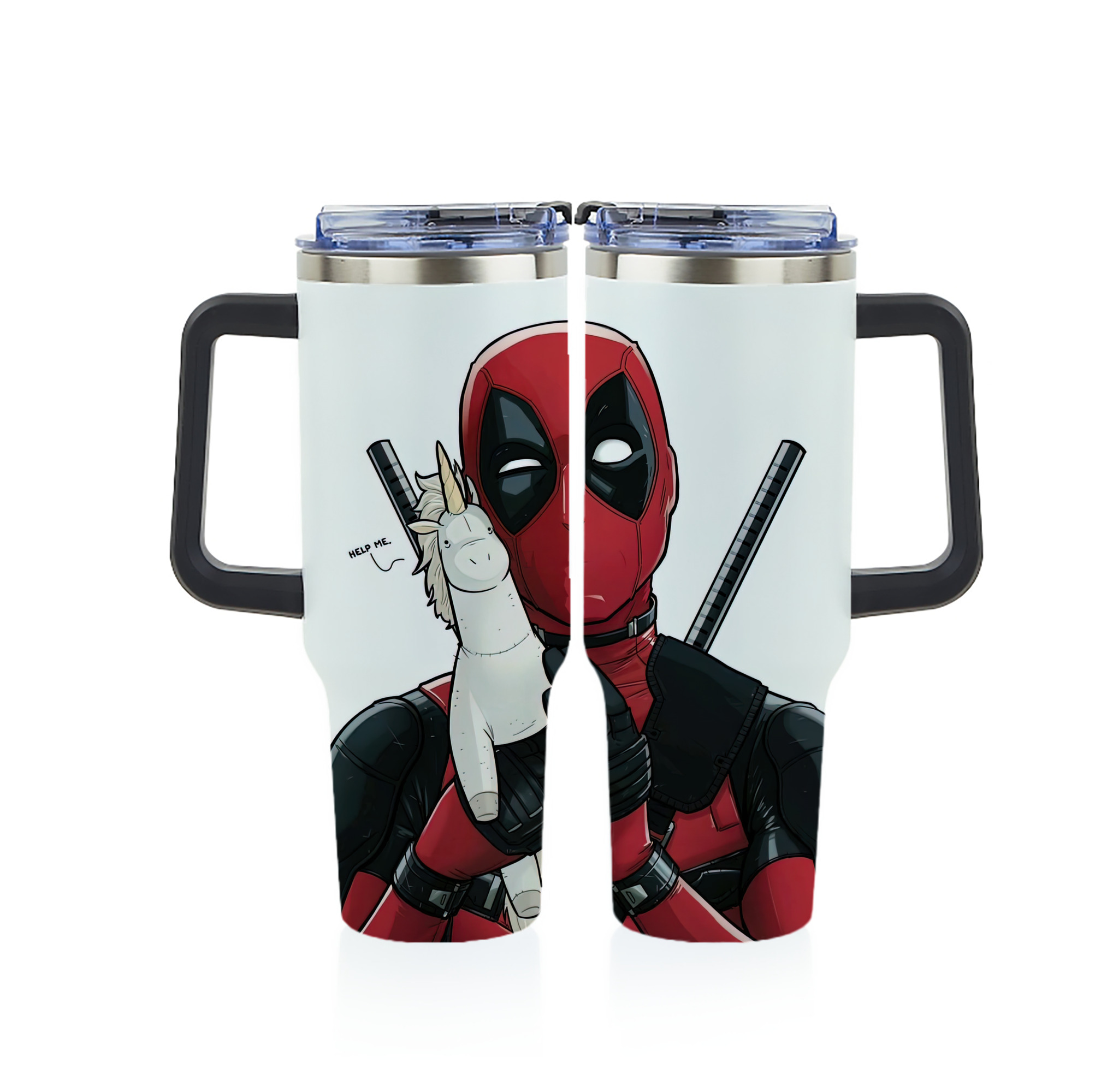 （画像用） Deadpool デッドプール 1200ｍLフルプリント車用タンブラー