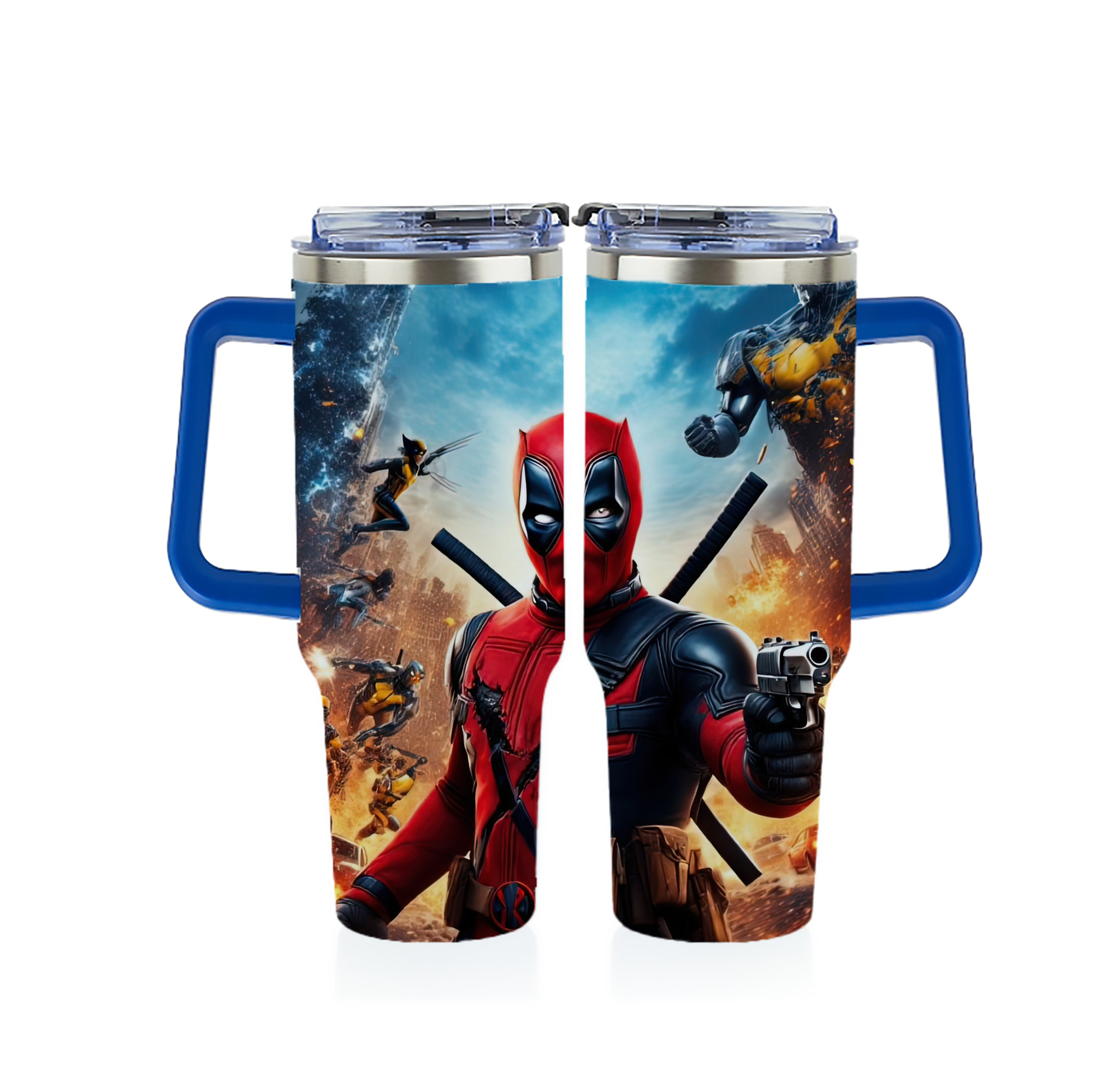 （画像用） Deadpool デッドプール 1200ｍLフルプリント車用タンブラー