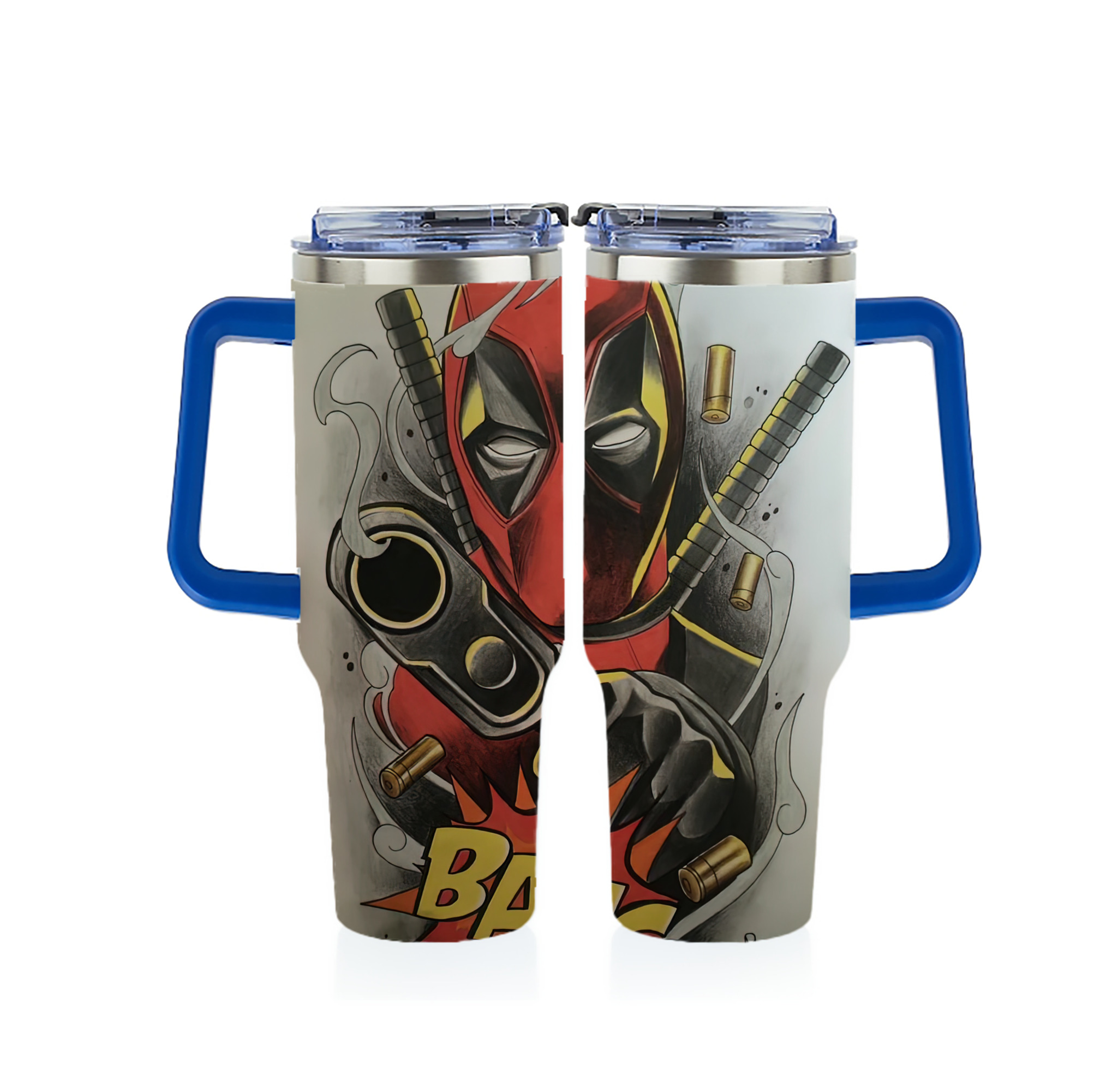（画像用） Deadpool デッドプール 1200ｍLフルプリント車用タンブラー