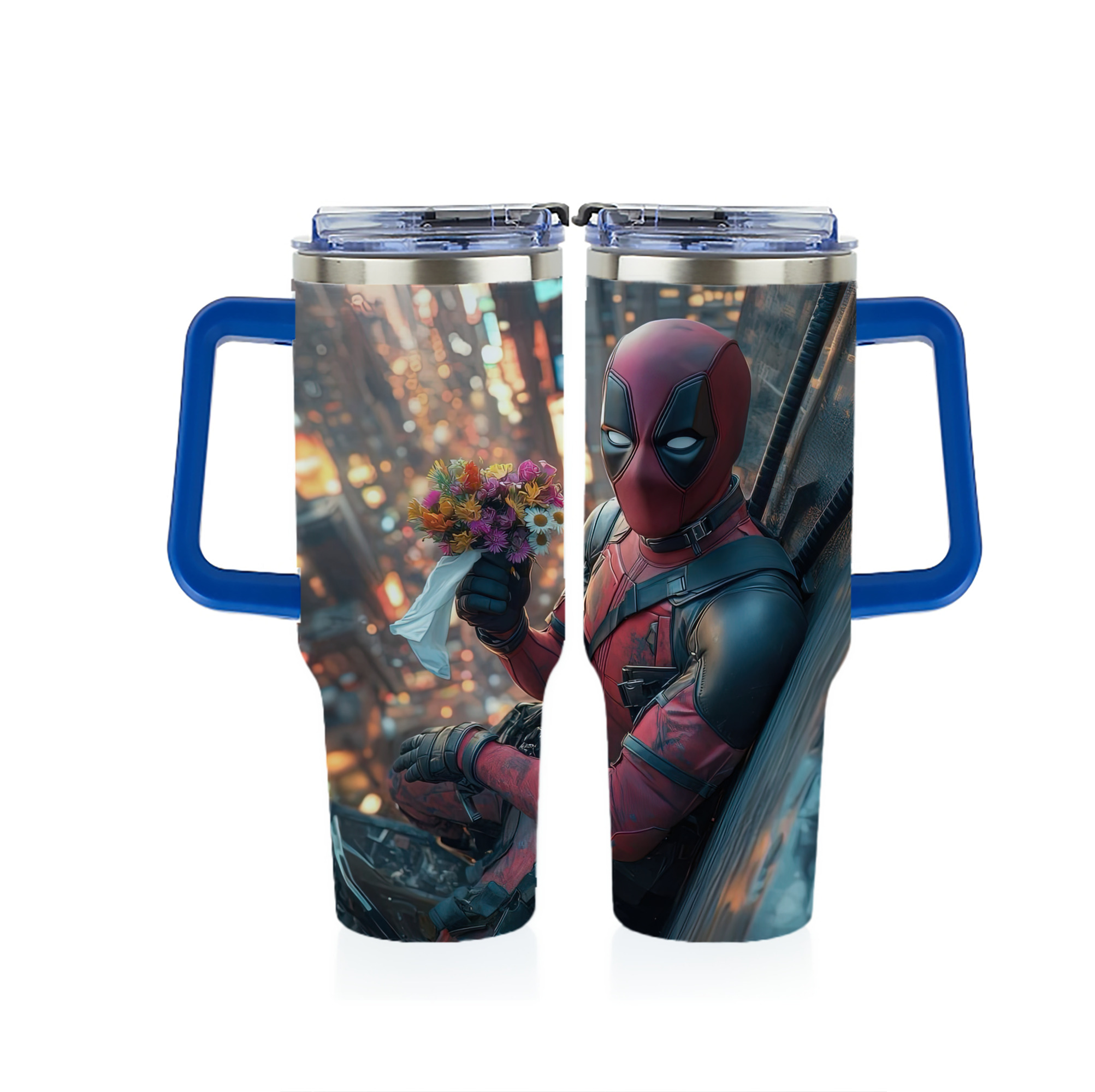 （画像用） Deadpool デッドプール 1200ｍLフルプリント車用タンブラー