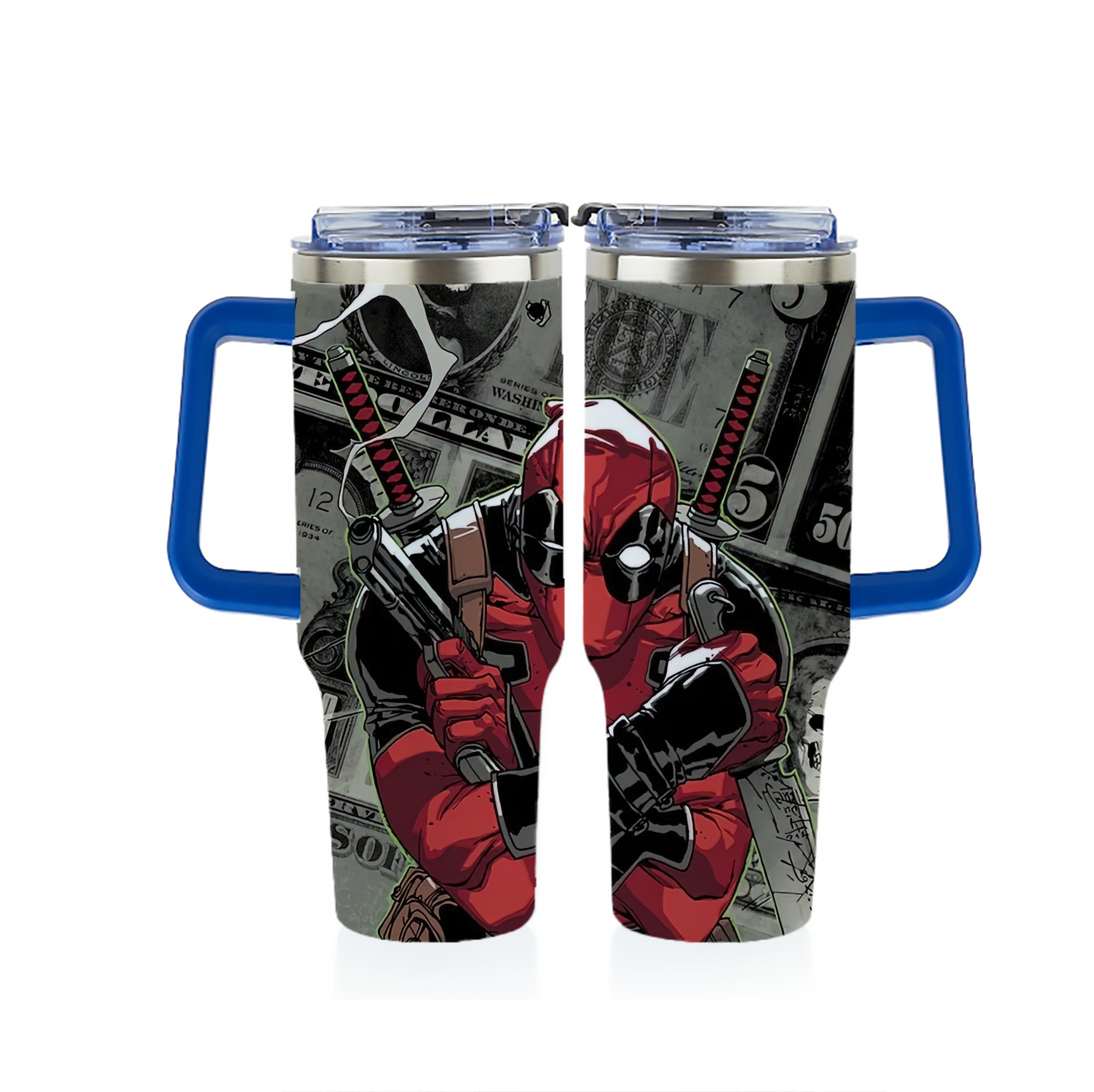 （画像用） Deadpool デッドプール 1200ｍLフルプリント車用タンブラー