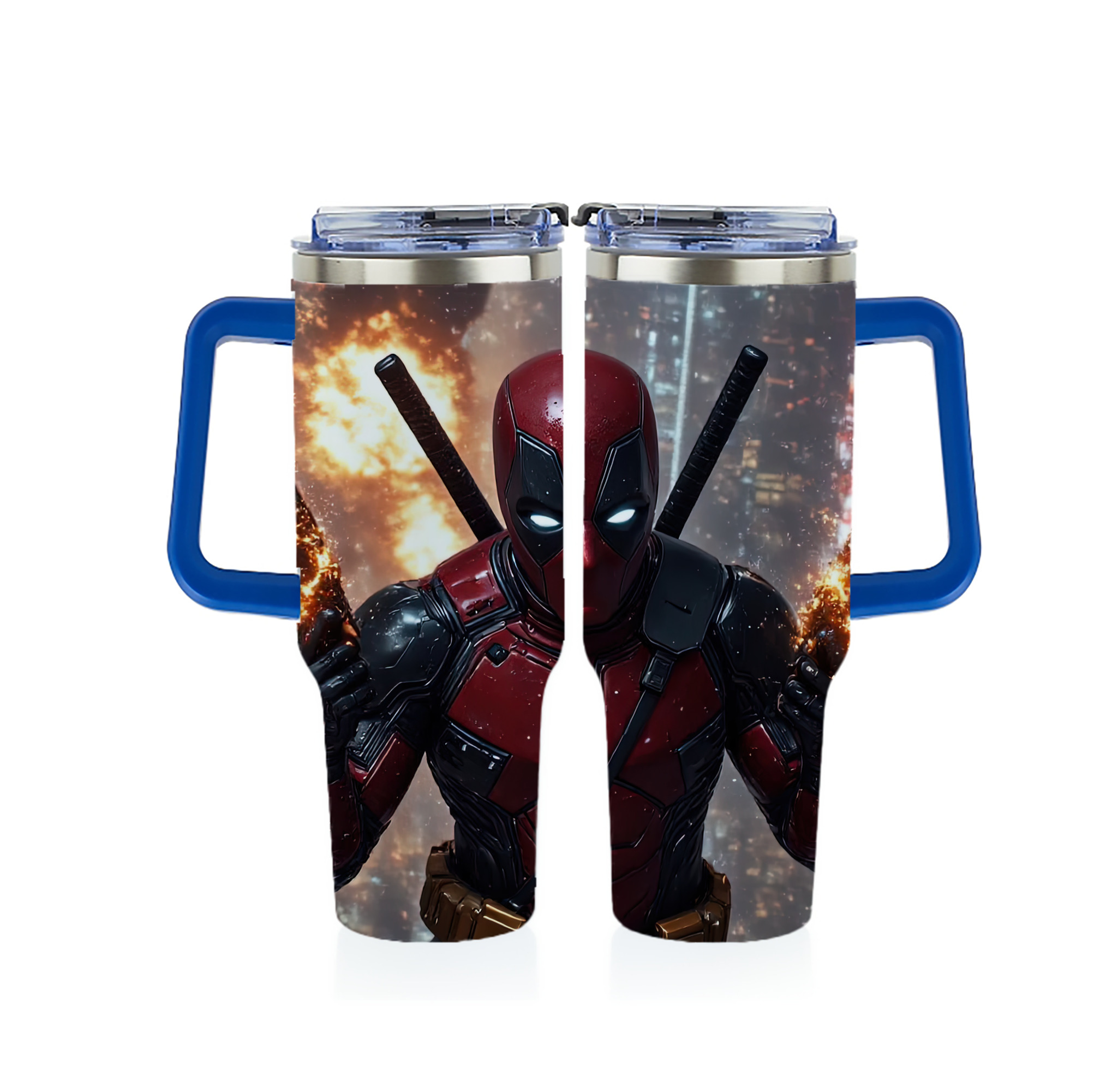 （画像用） Deadpool デッドプール 1200ｍLフルプリント車用タンブラー