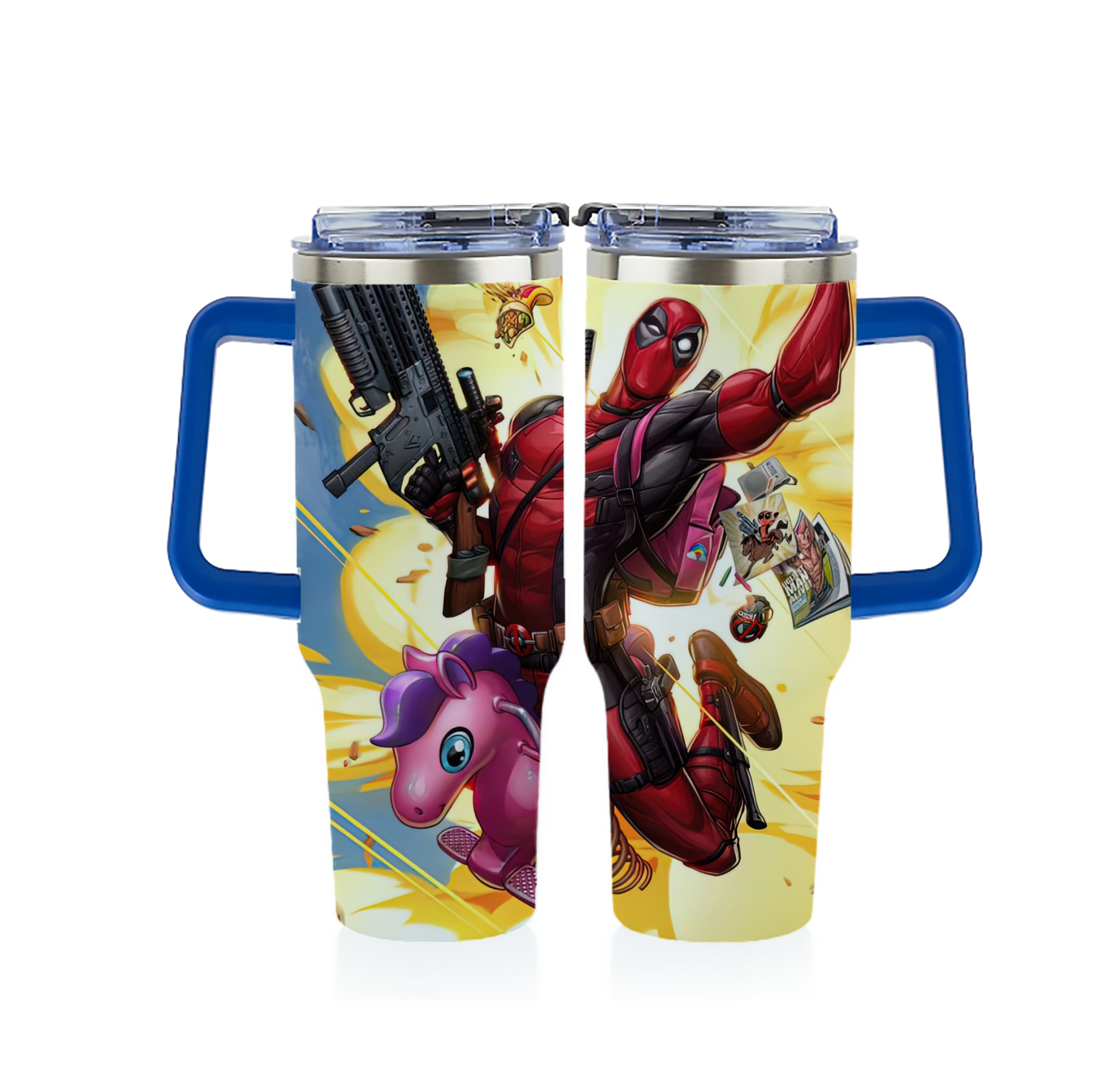 （画像用） Deadpool デッドプール 1200ｍLフルプリント車用タンブラー
