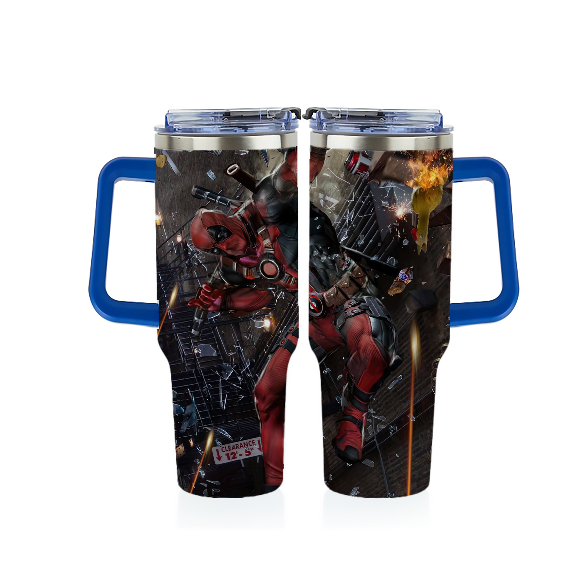 （画像用） Deadpool デッドプール 1200ｍLフルプリント車用タンブラー