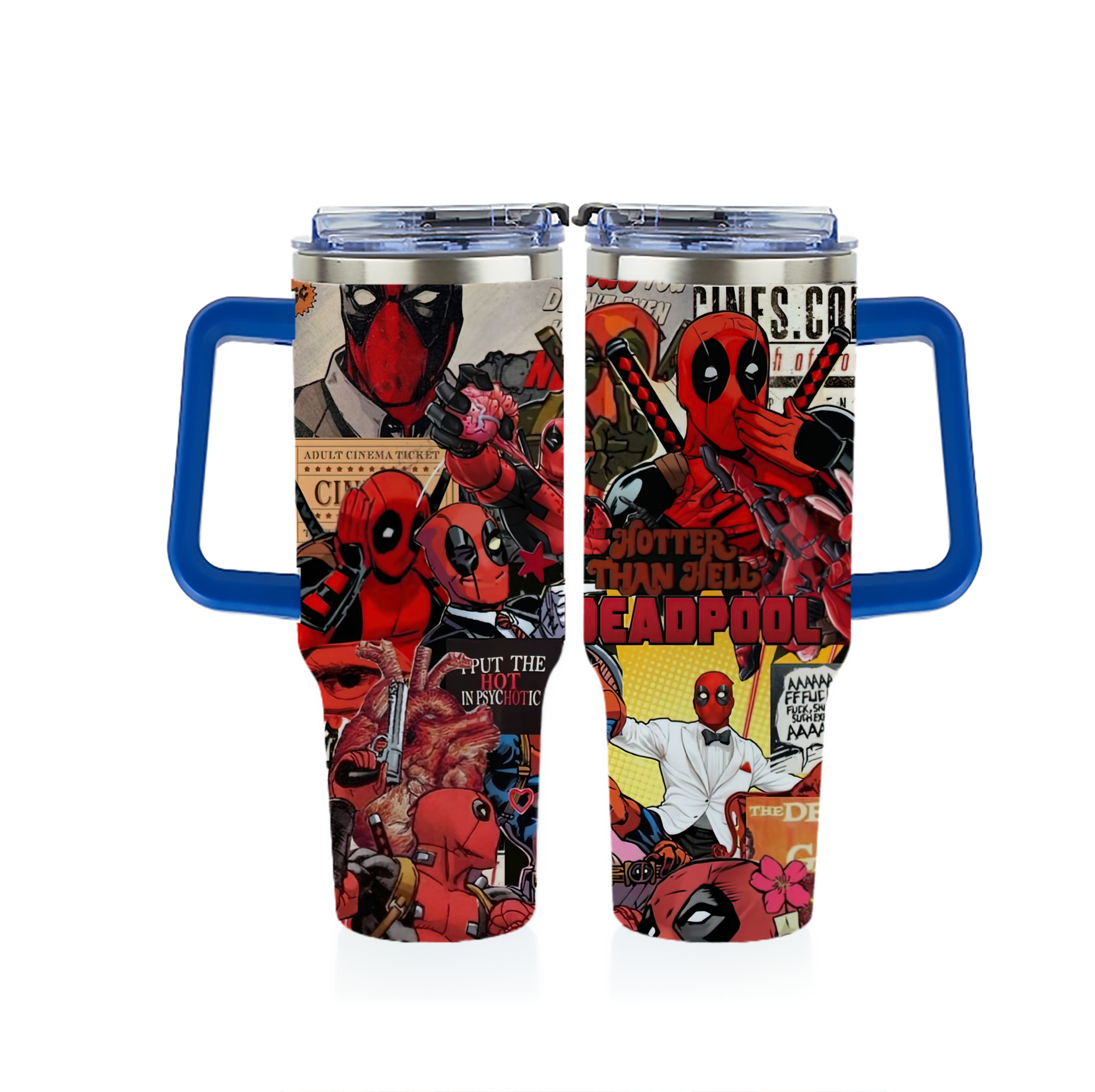 （画像用） Deadpool デッドプール 1200ｍLフルプリント車用タンブラー