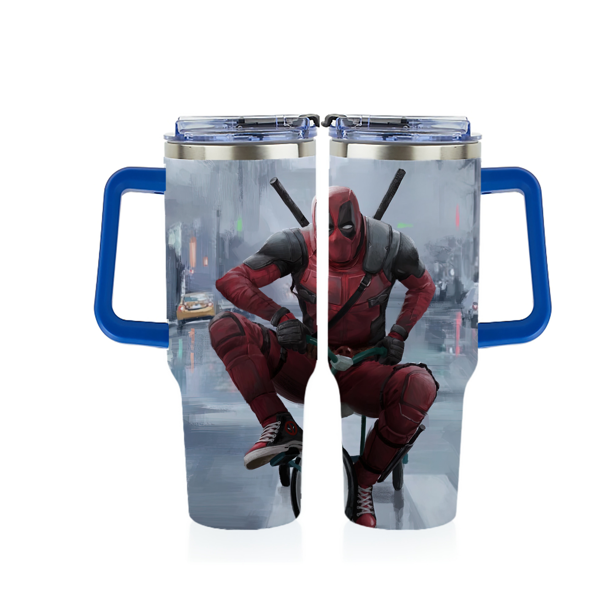 （画像用） Deadpool デッドプール 1200ｍLフルプリント車用タンブラー