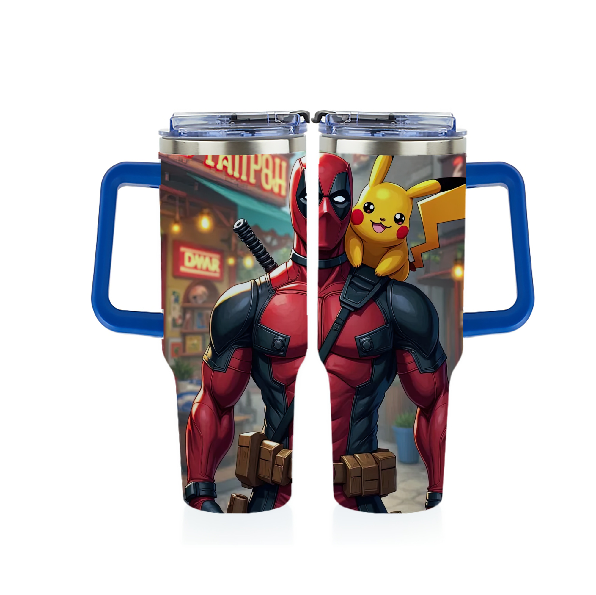 （画像用） Deadpool デッドプール 1200ｍLフルプリント車用タンブラー