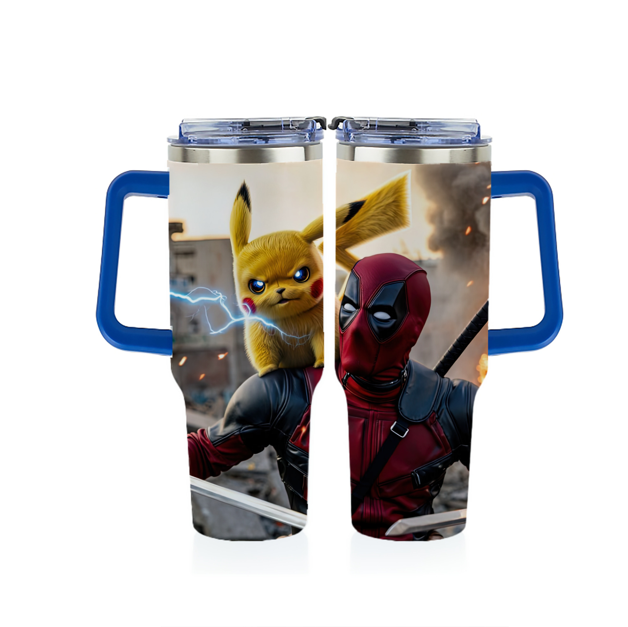（画像用） Deadpool デッドプール 1200ｍLフルプリント車用タンブラー