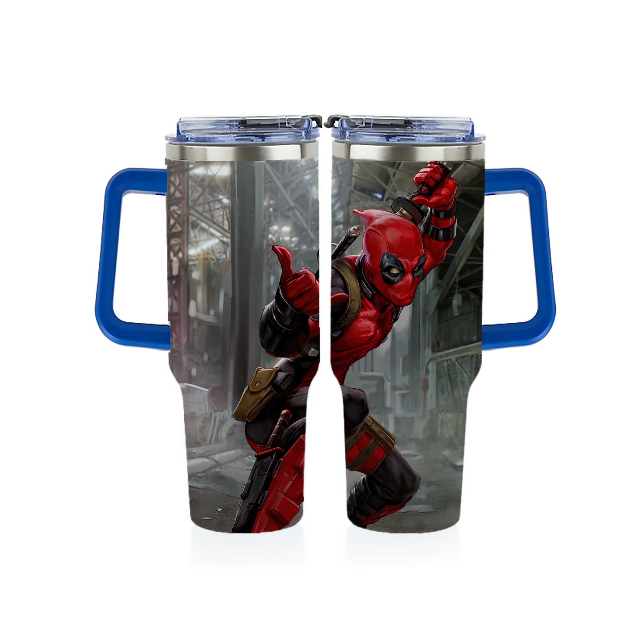 （画像用） Deadpool デッドプール 1200ｍLフルプリント車用タンブラー