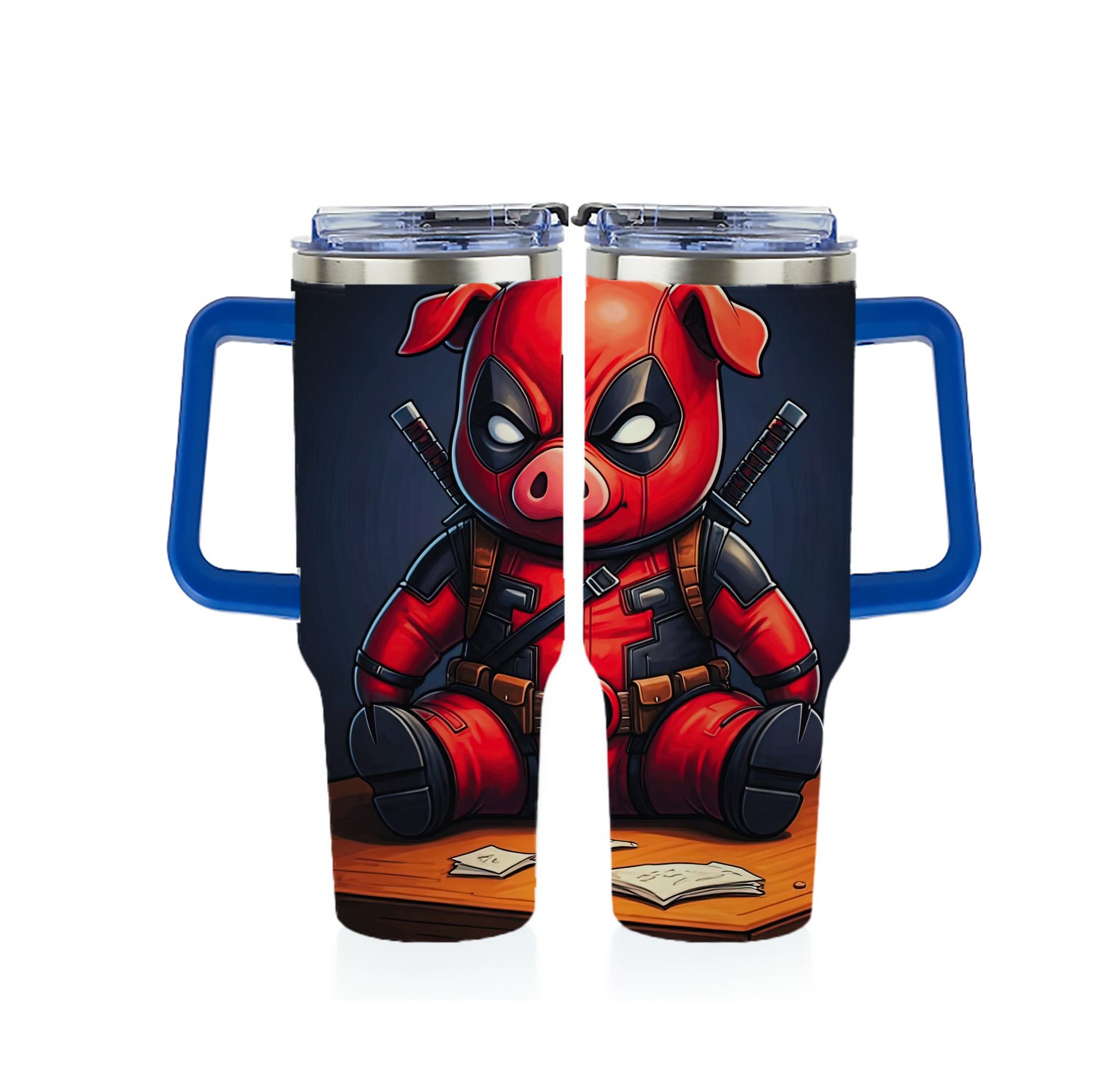 （画像用） Deadpool デッドプール 1200ｍLフルプリント車用タンブラー