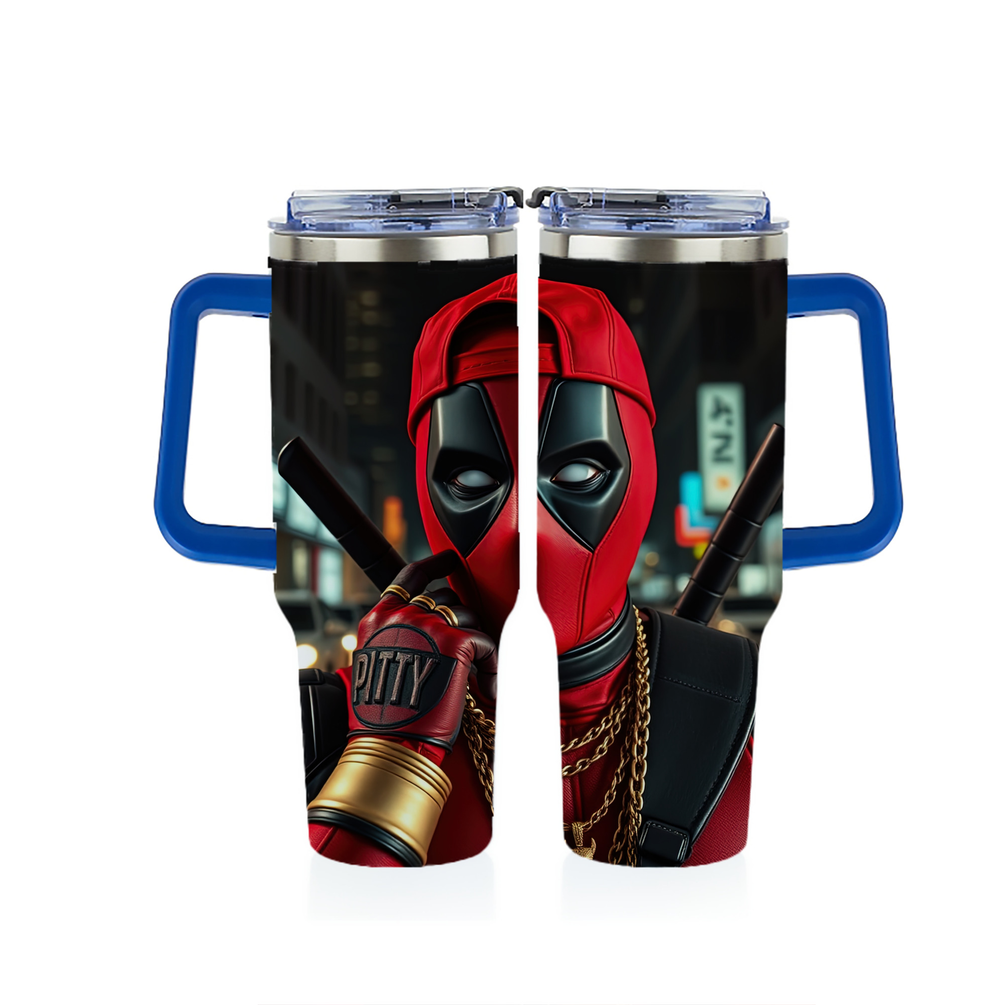 （画像用） Deadpool デッドプール 1200ｍLフルプリント車用タンブラー