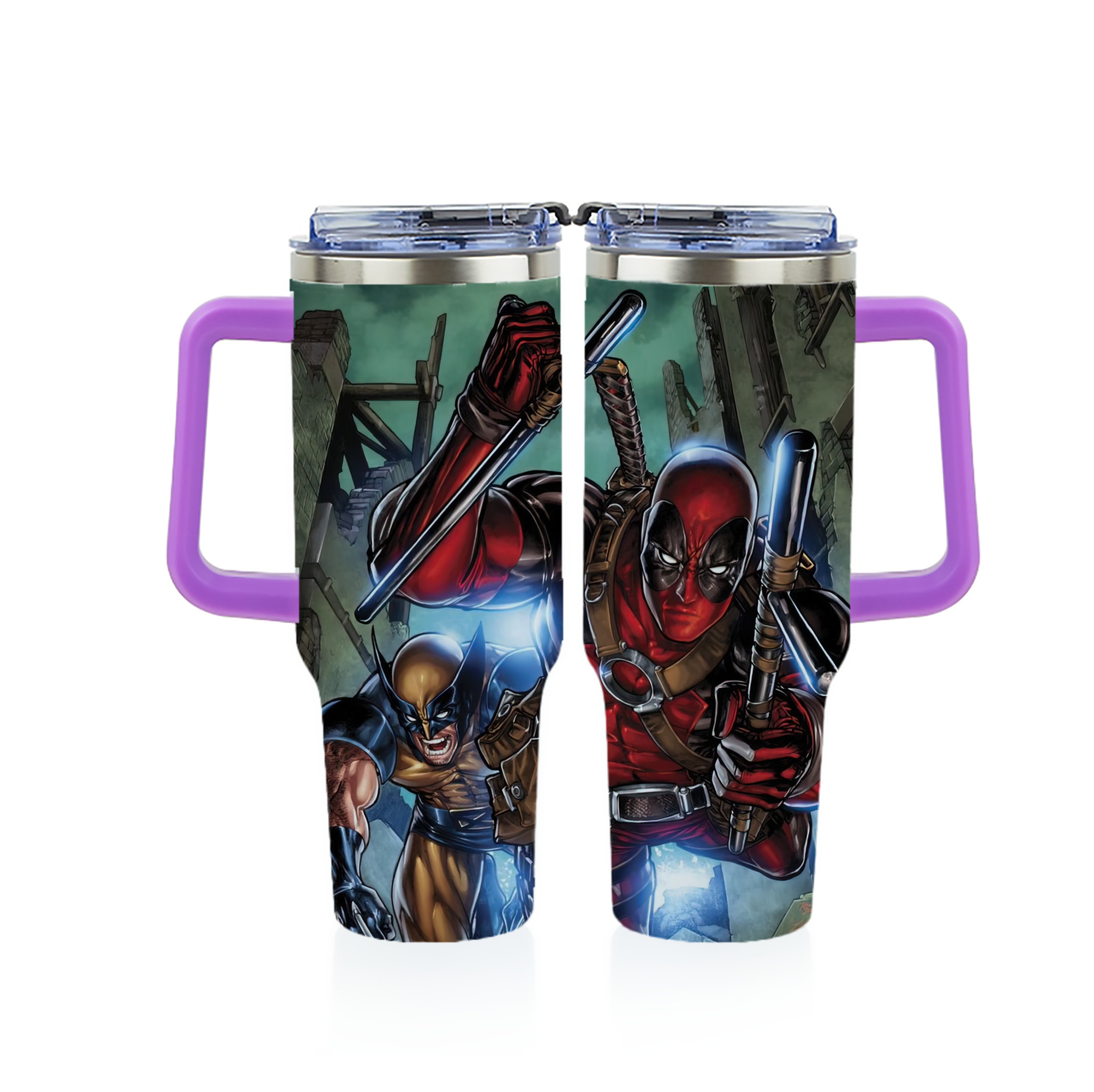 （画像用） Deadpool デッドプール 1200ｍLフルプリント車用タンブラー