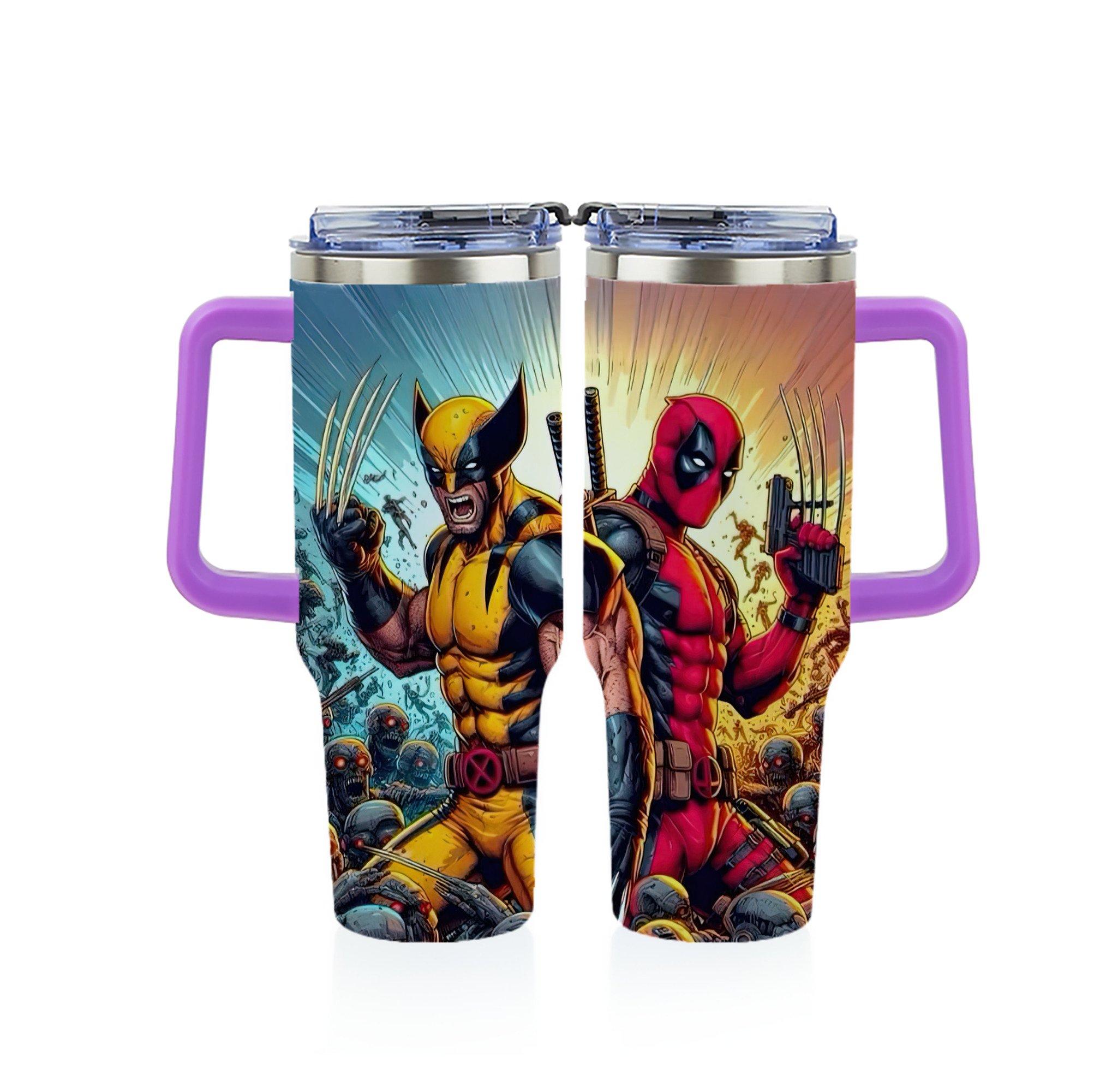 （画像用） Deadpool デッドプール 1200ｍLフルプリント車用タンブラー