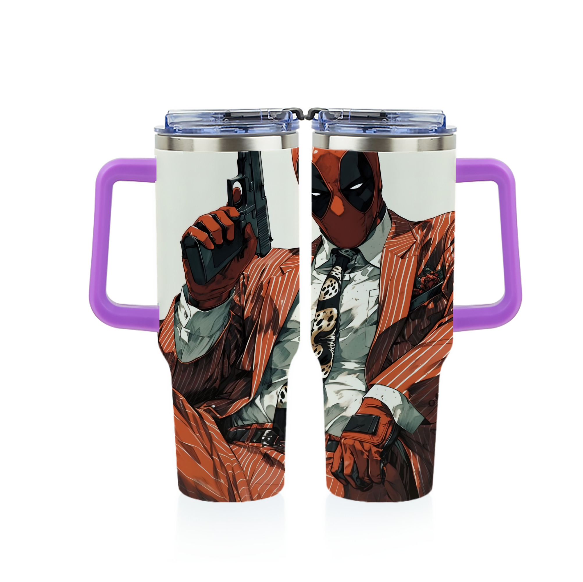 （画像用） Deadpool デッドプール 1200ｍLフルプリント車用タンブラー