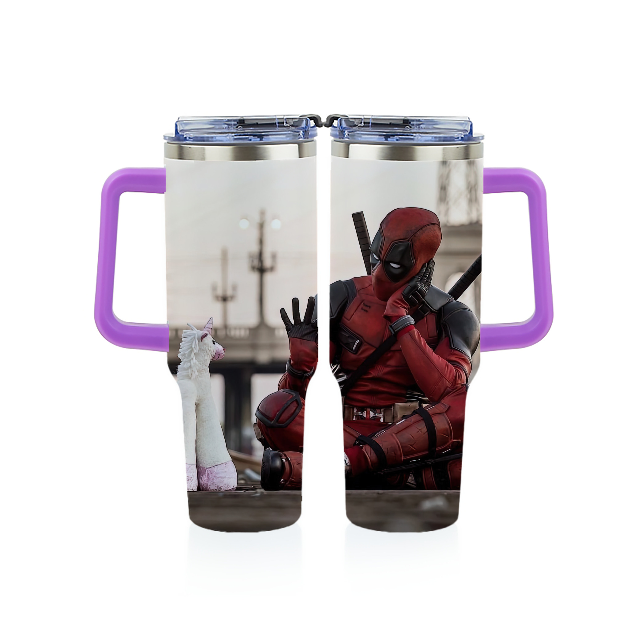 （画像用） Deadpool デッドプール 1200ｍLフルプリント車用タンブラー
