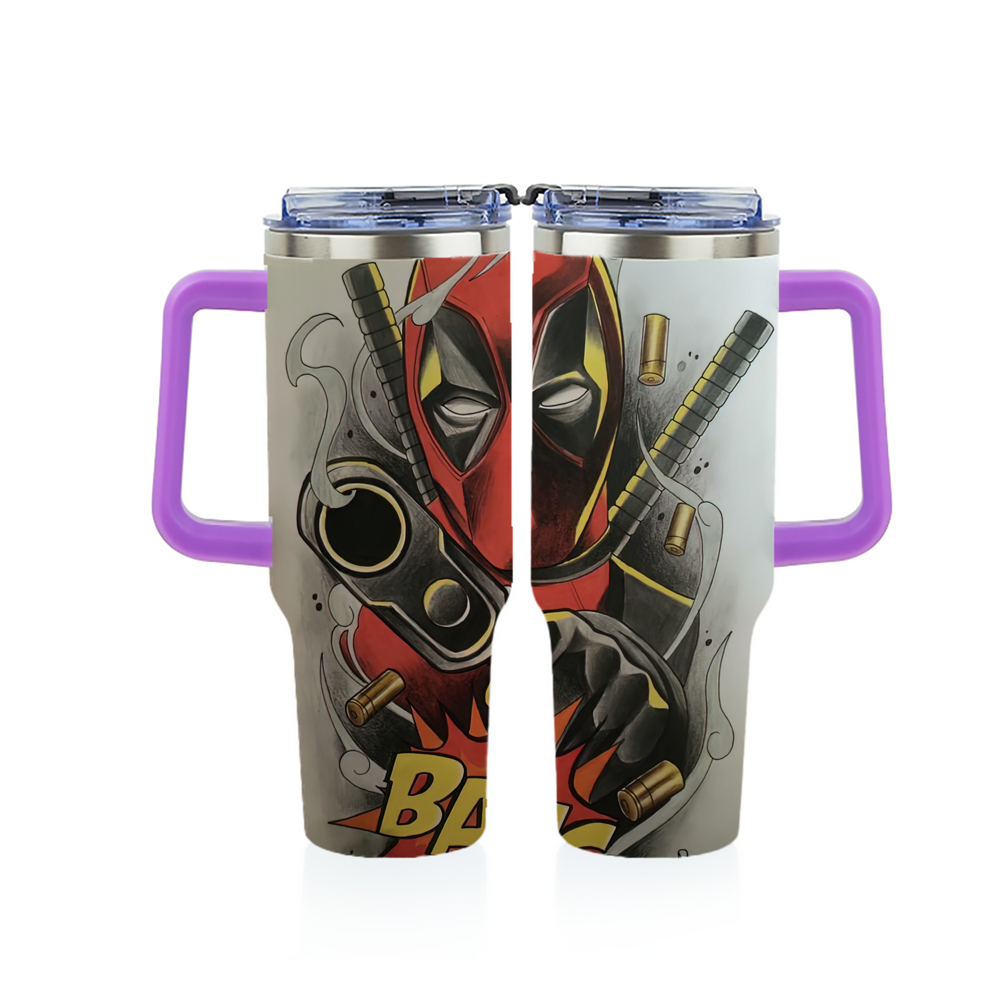 （画像用） Deadpool デッドプール 1200ｍLフルプリント車用タンブラー