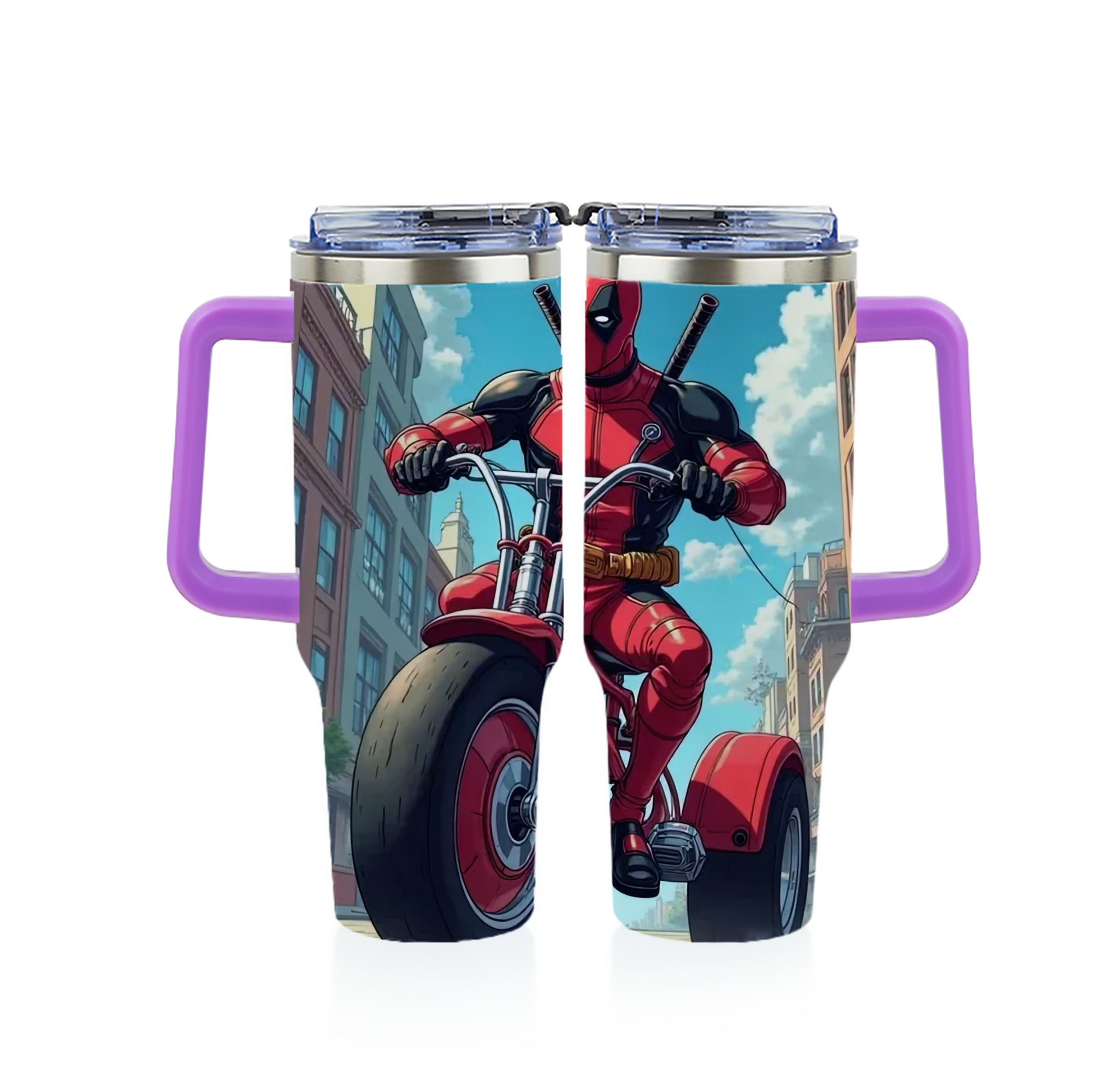 （画像用） Deadpool デッドプール 1200ｍLフルプリント車用タンブラー