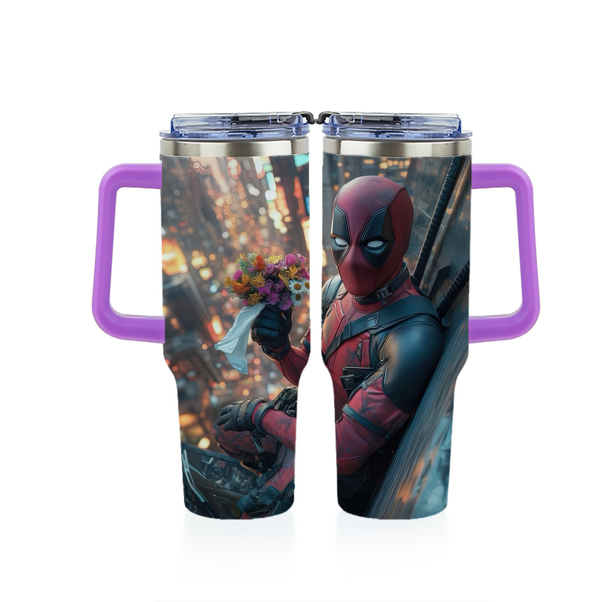（画像用） Deadpool デッドプール 1200ｍLフルプリント車用タンブラー