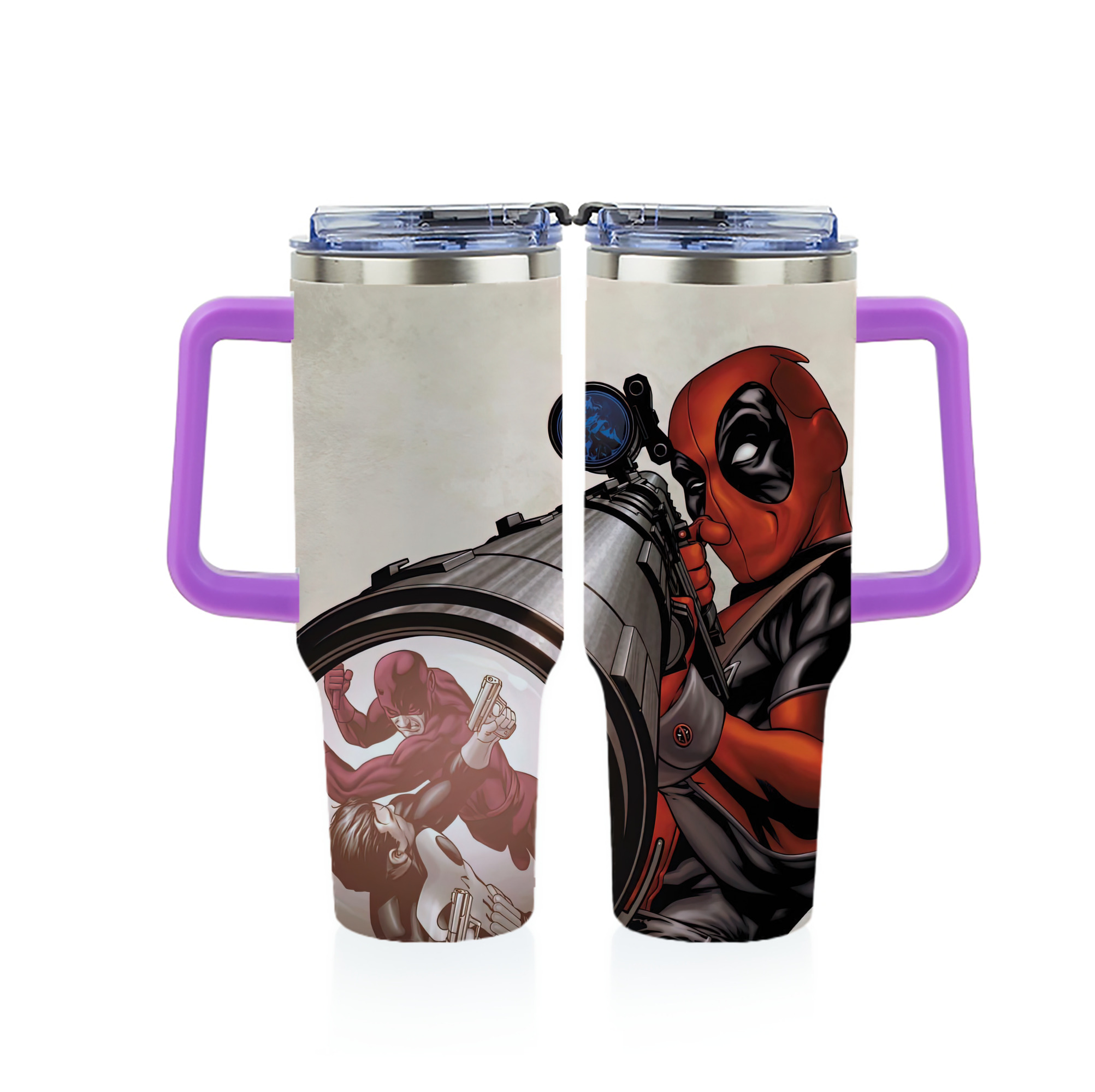 （画像用） Deadpool デッドプール 1200ｍLフルプリント車用タンブラー