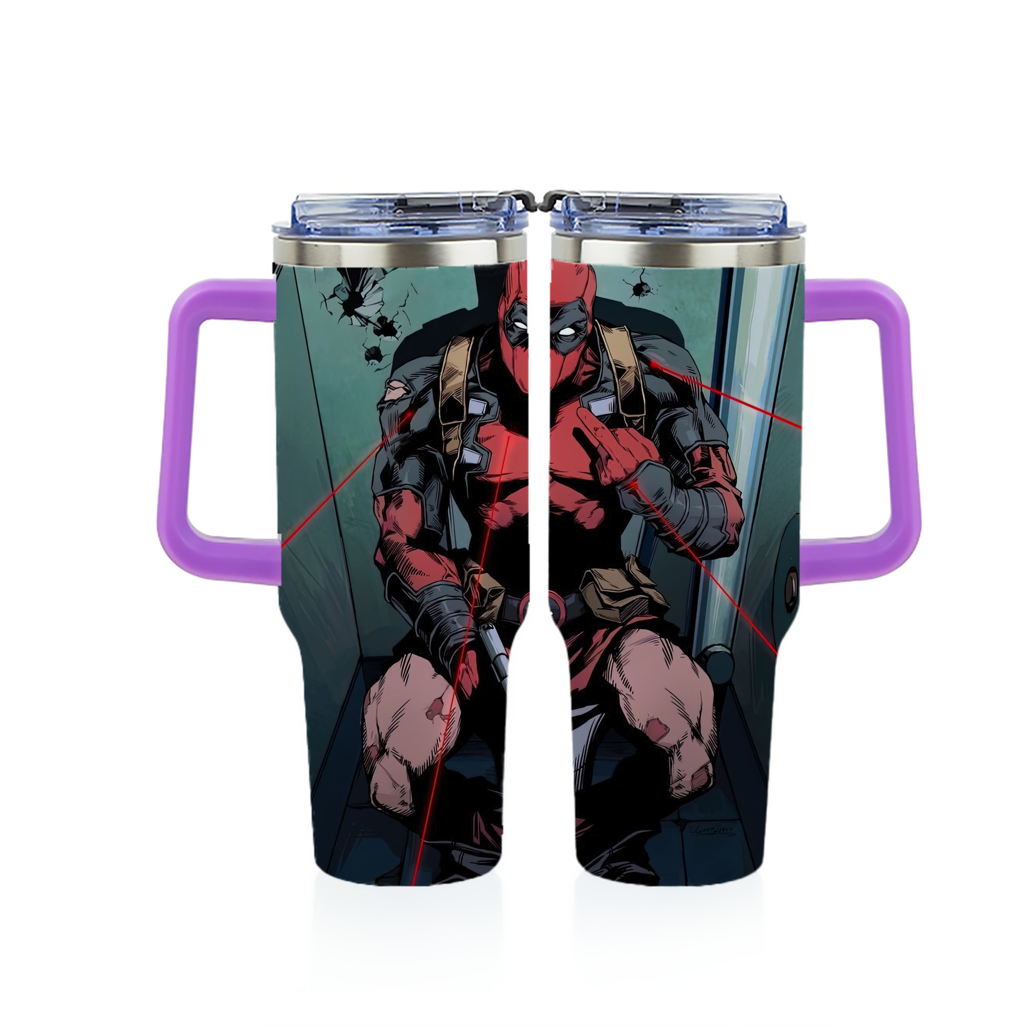 （画像用） Deadpool デッドプール 1200ｍLフルプリント車用タンブラー