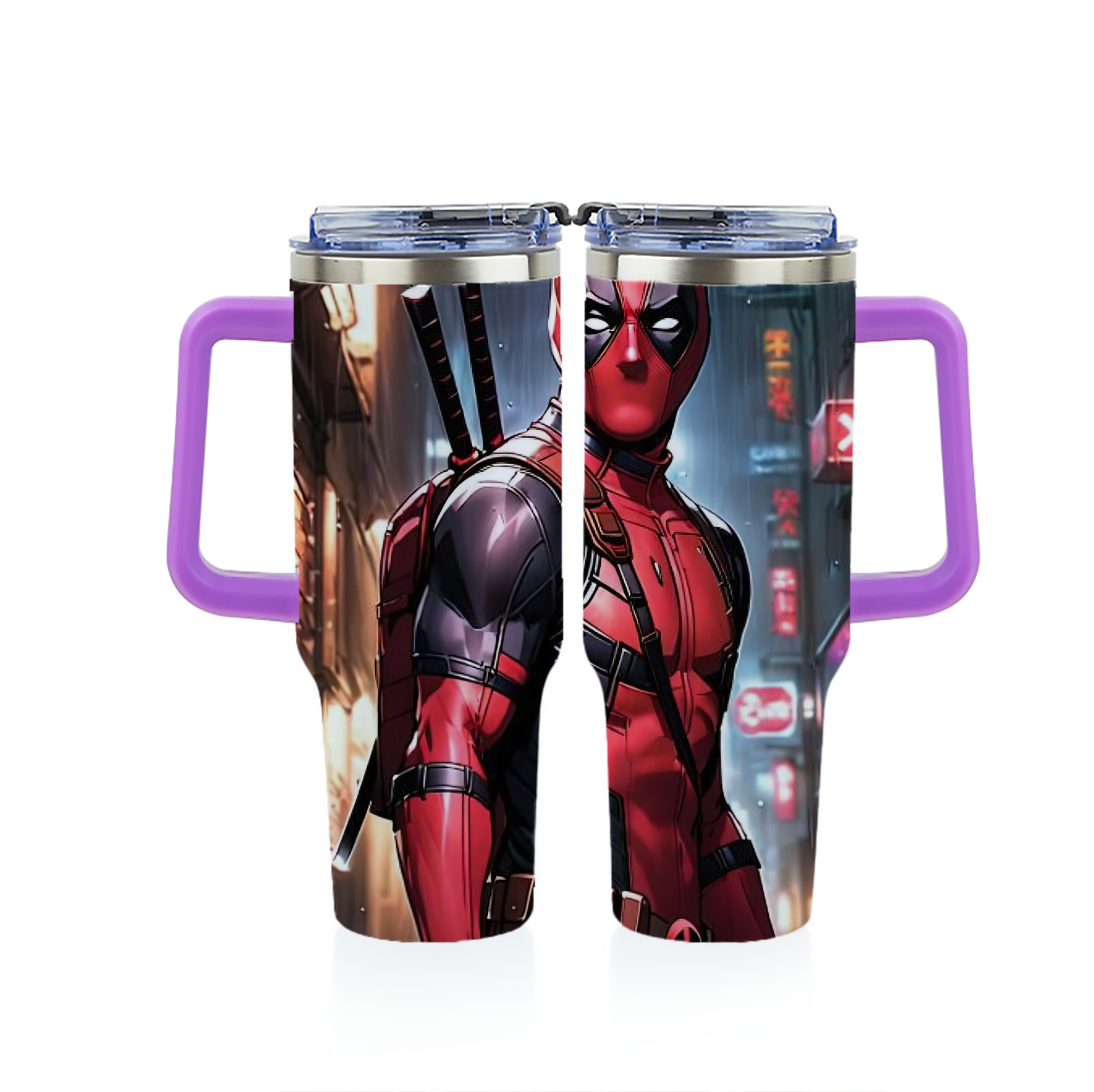 （画像用） Deadpool デッドプール 1200ｍLフルプリント車用タンブラー
