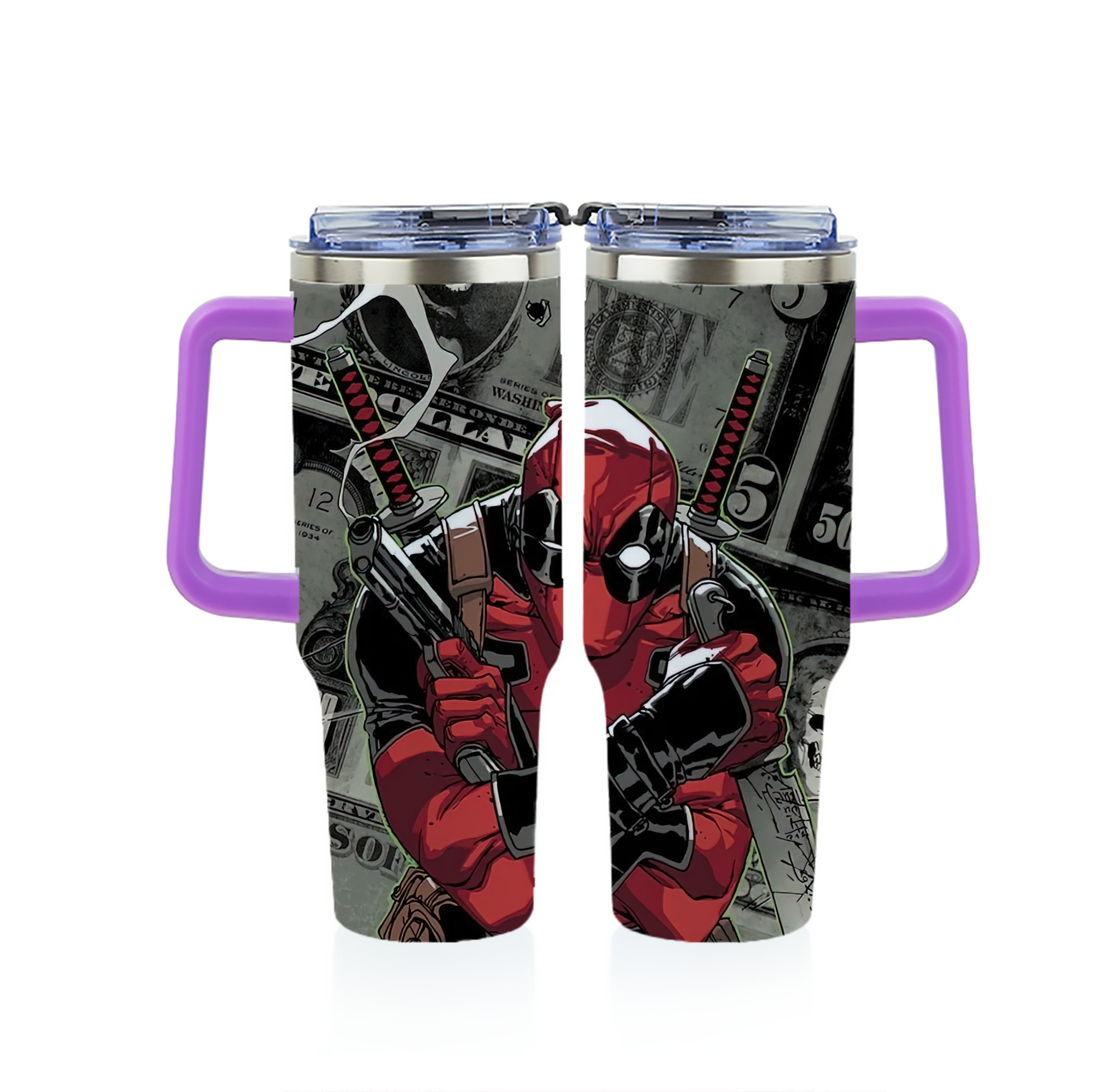（画像用） Deadpool デッドプール 1200ｍLフルプリント車用タンブラー