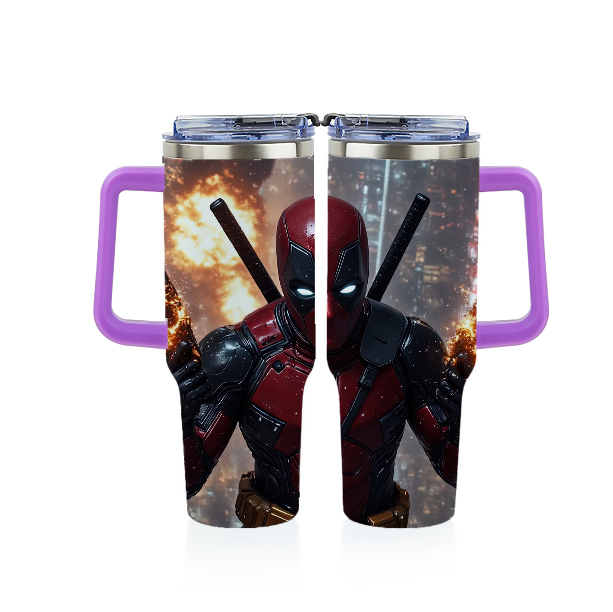（画像用） Deadpool デッドプール 1200ｍLフルプリント車用タンブラー